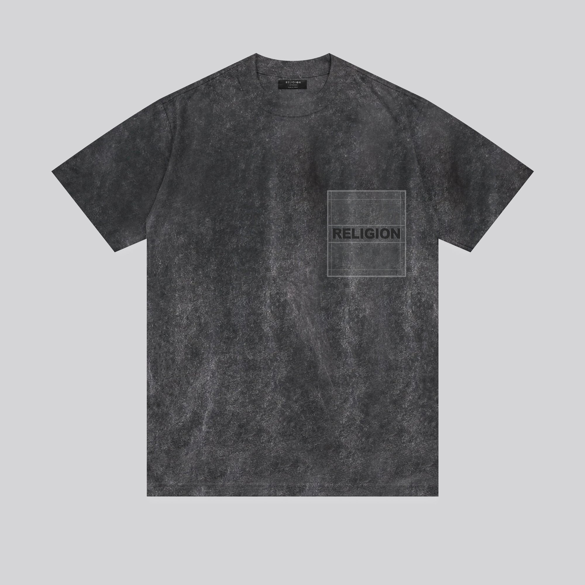 ACID LOGO T-SHIRT WASHED CHARCOAL