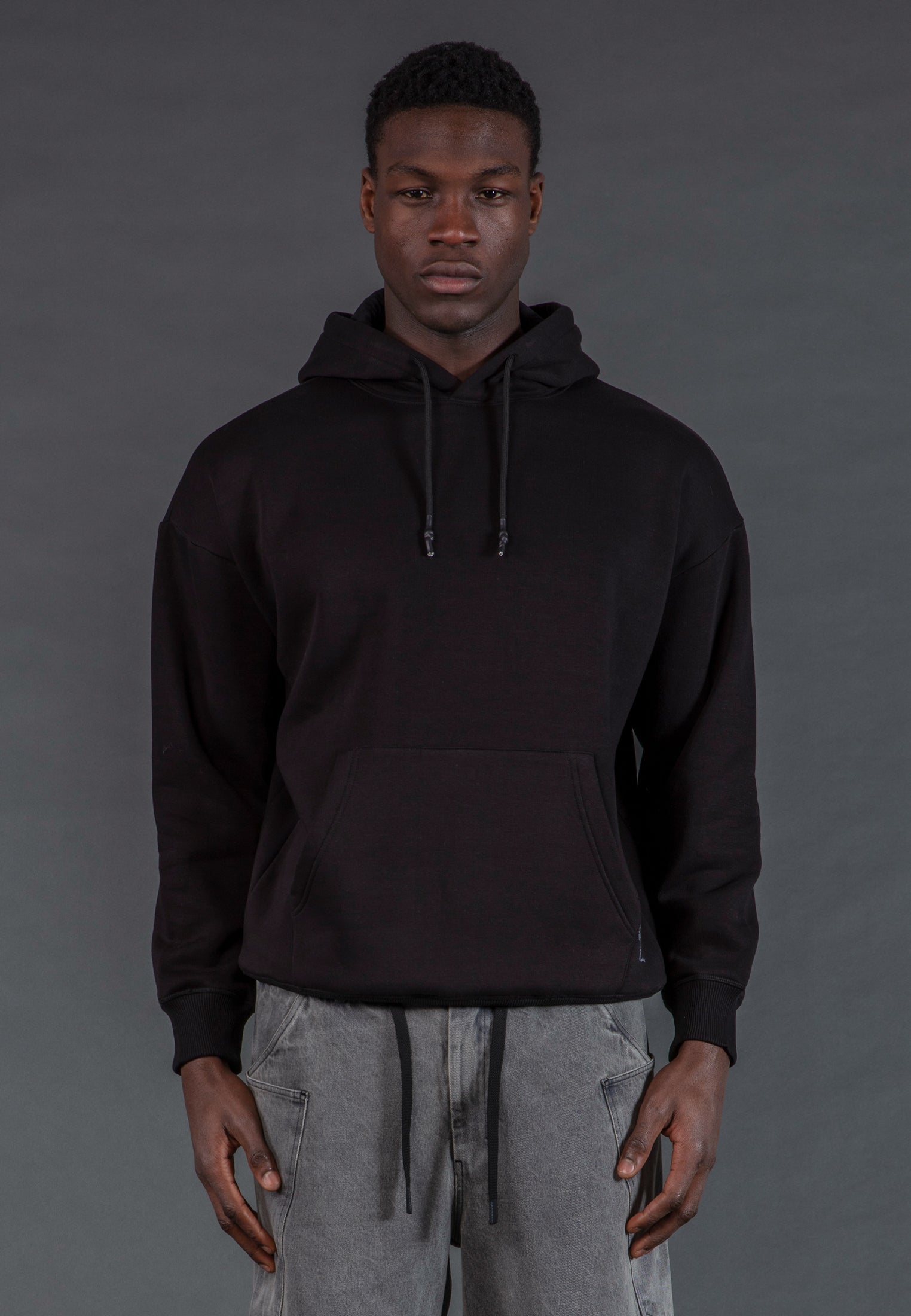 ANARCHY APPLIQUE HOODIE BLACK & OFF WHITE