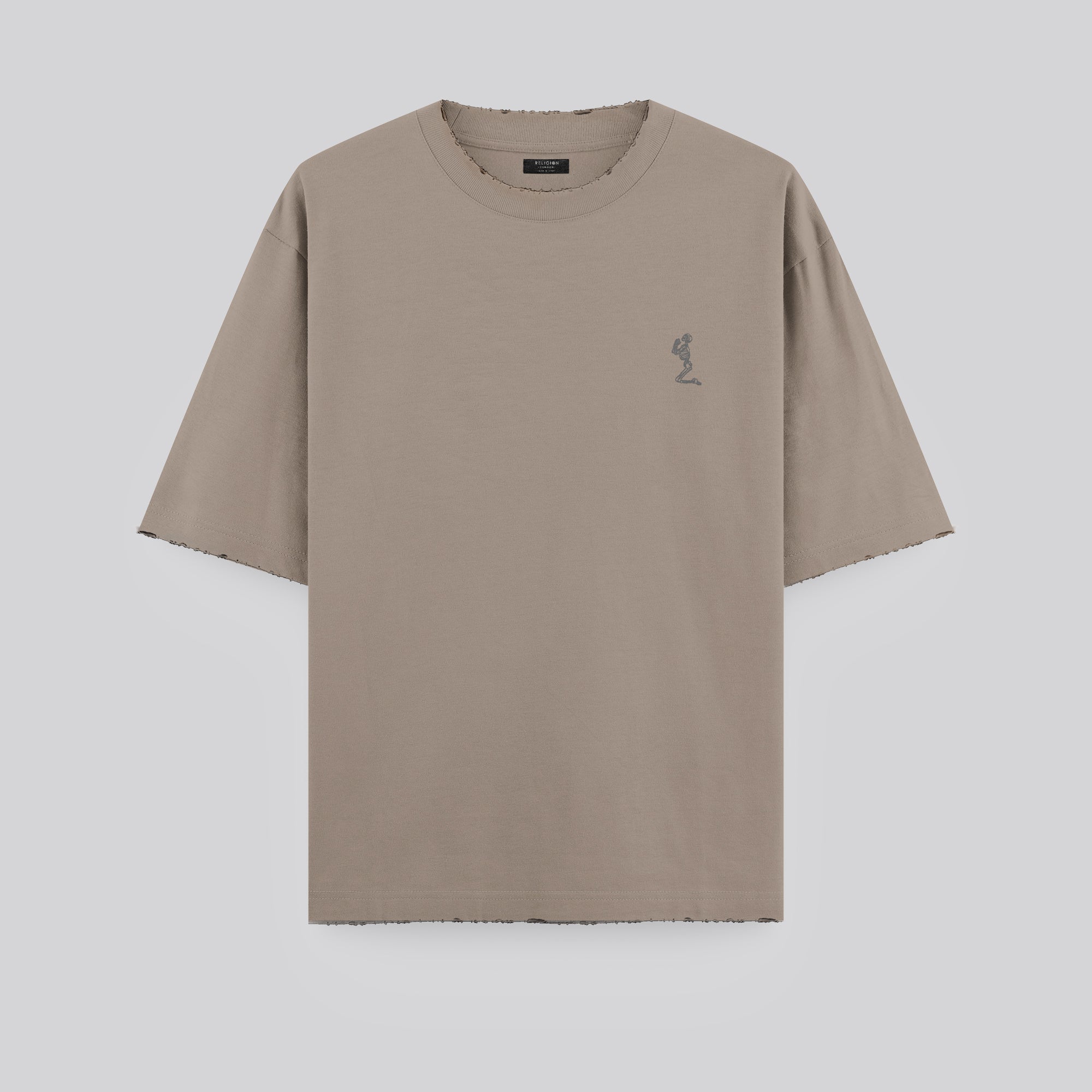 BATTLE DISTRESSED T-SHIRT FAWN