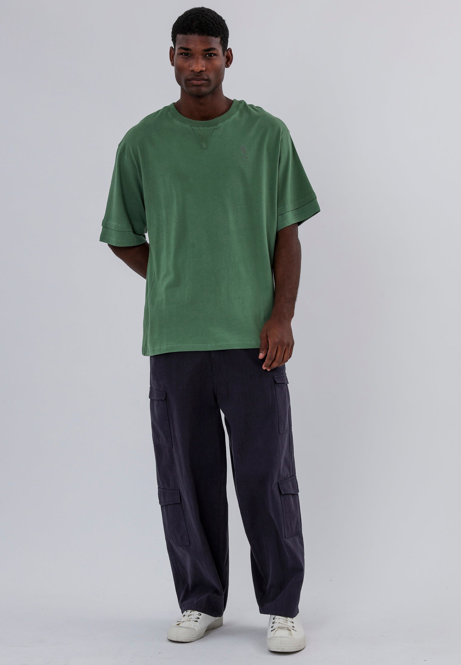 DOUBLE SLEEVE T-SHIRT GREEN