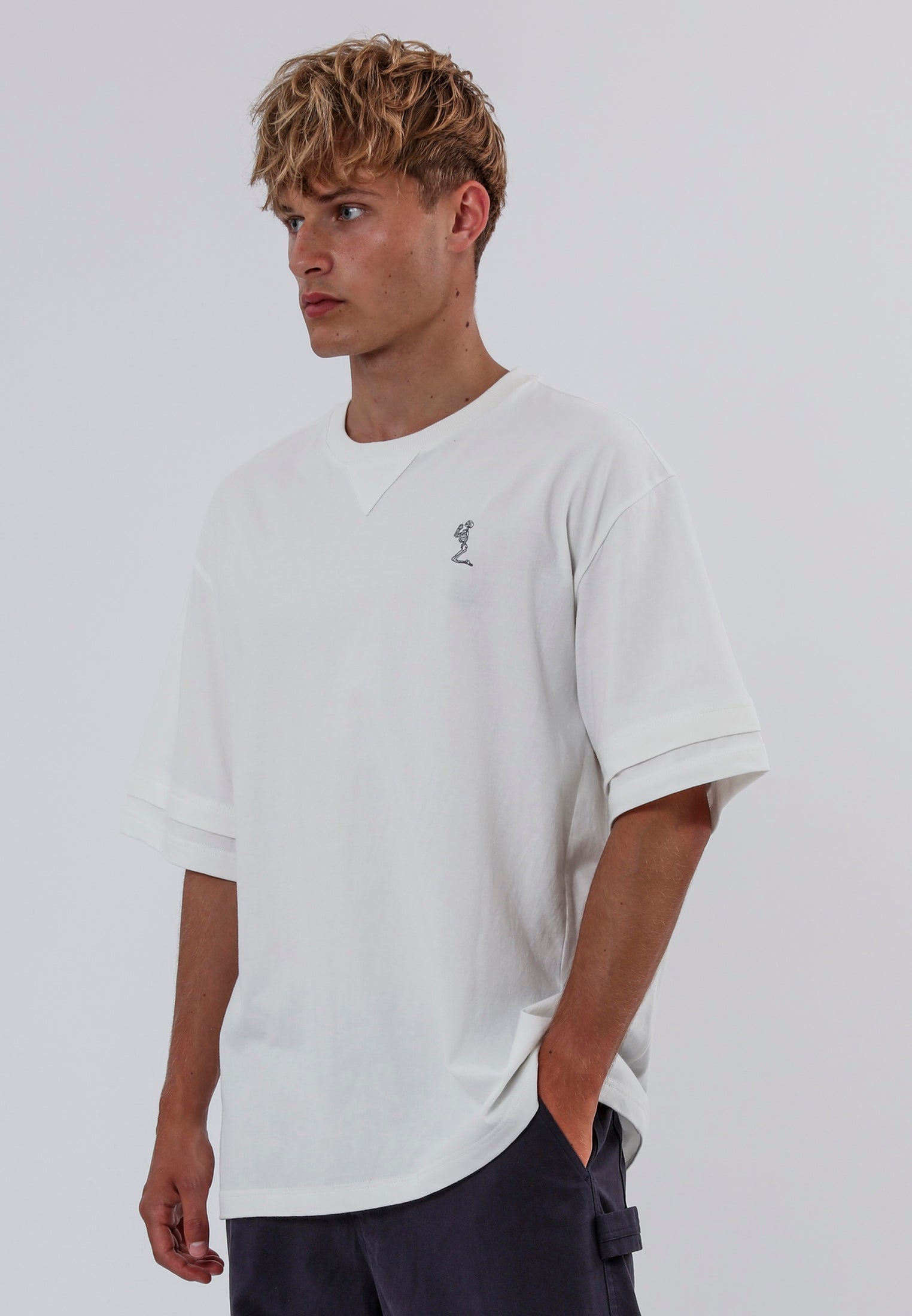 DOUBLE SLEEVE T-SHIRT OFF WHITE