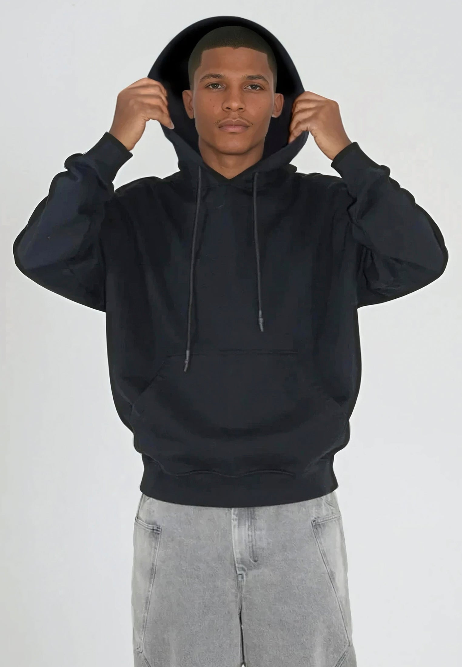 EMBROIDERY CHAOS HOODIE BLACK