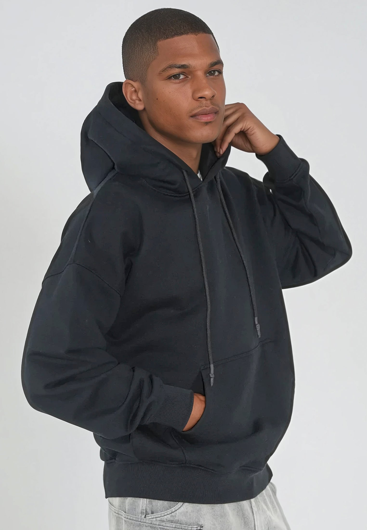 EMBROIDERY CHAOS HOODIE BLACK