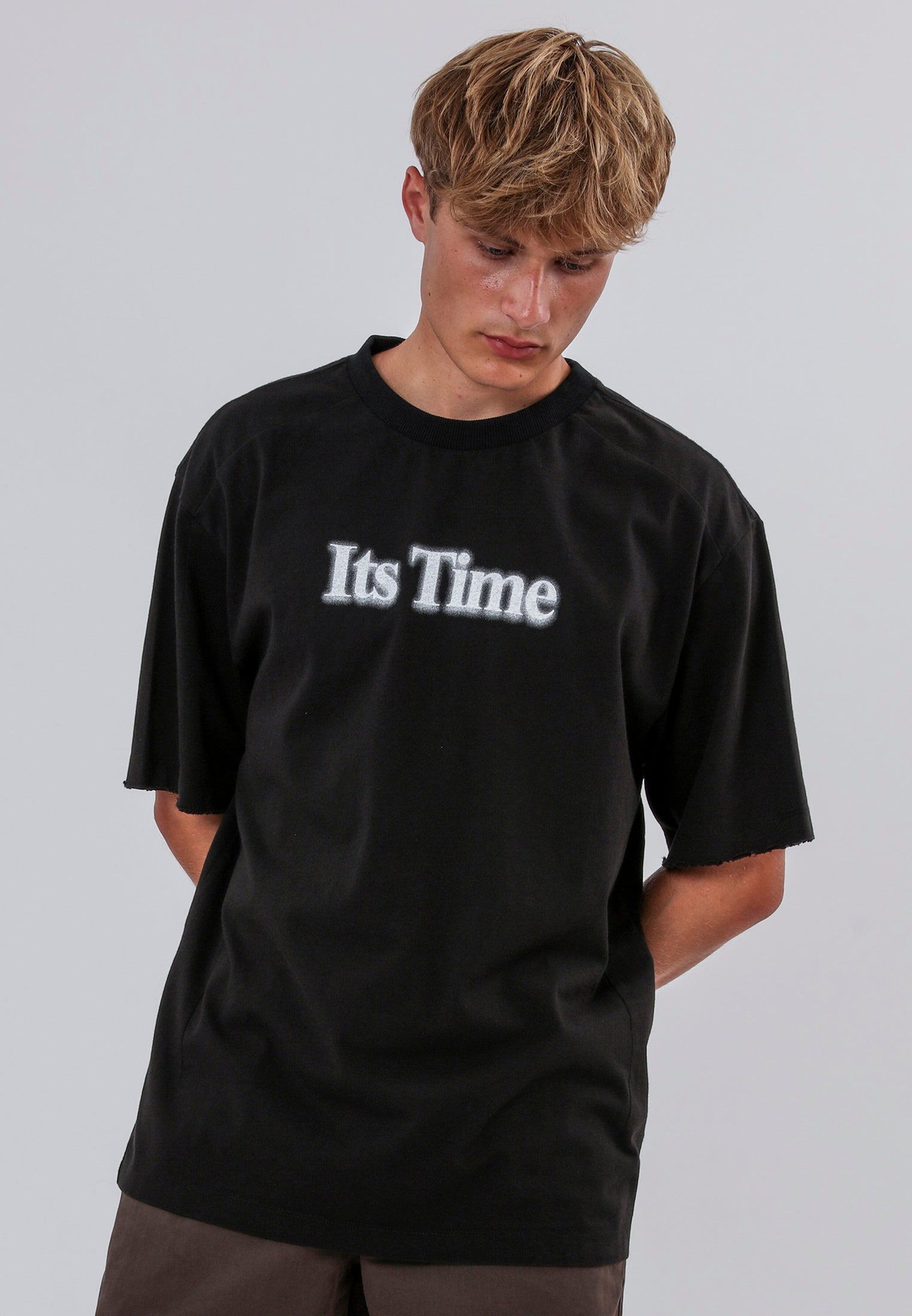 ITS TIME BLURRED T-SHIRT BLACK