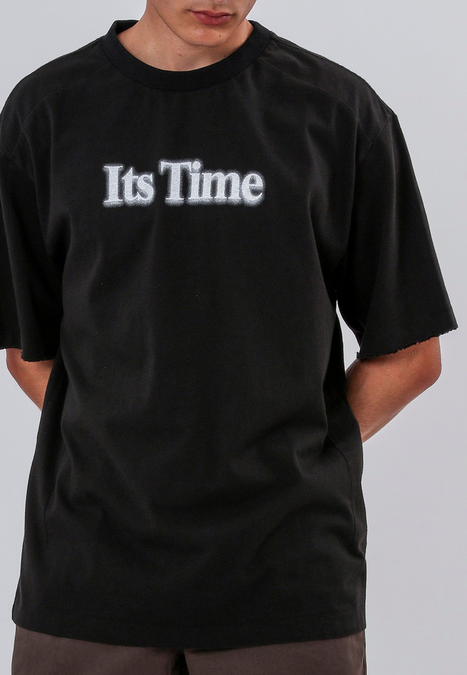 ITS TIME BLURRED T-SHIRT BLACK
