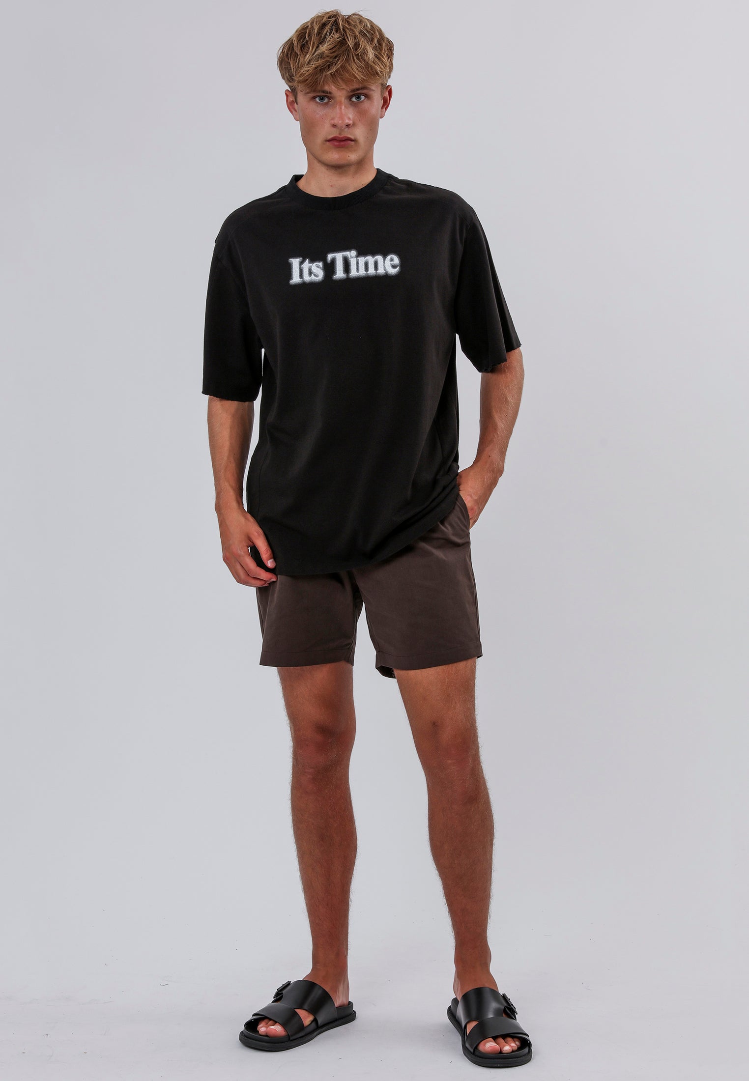 ITS TIME BLURRED T-SHIRT BLACK