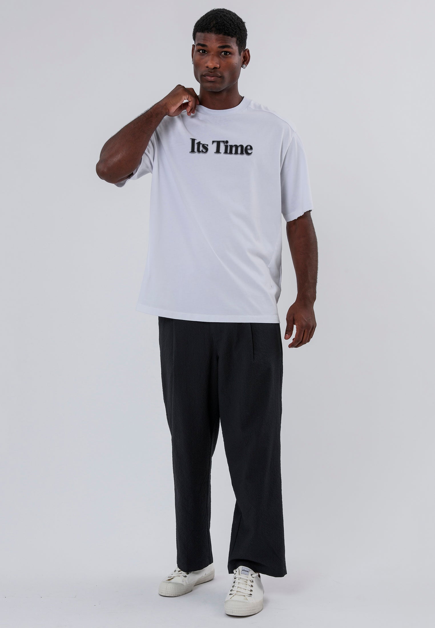 ITS TIME BLURRED T-SHIRT WHITE
