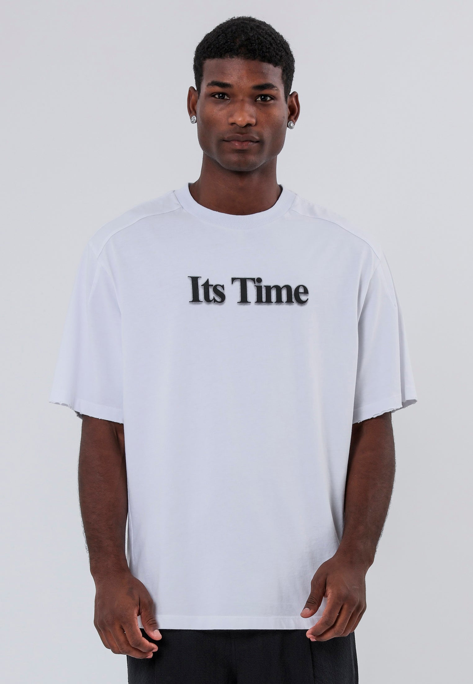 ITS TIME BLURRED T-SHIRT WHITE