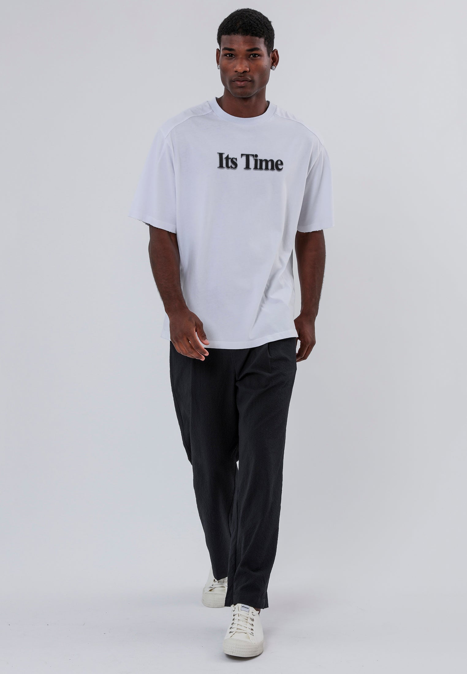 ITS TIME BLURRED T-SHIRT WHITE