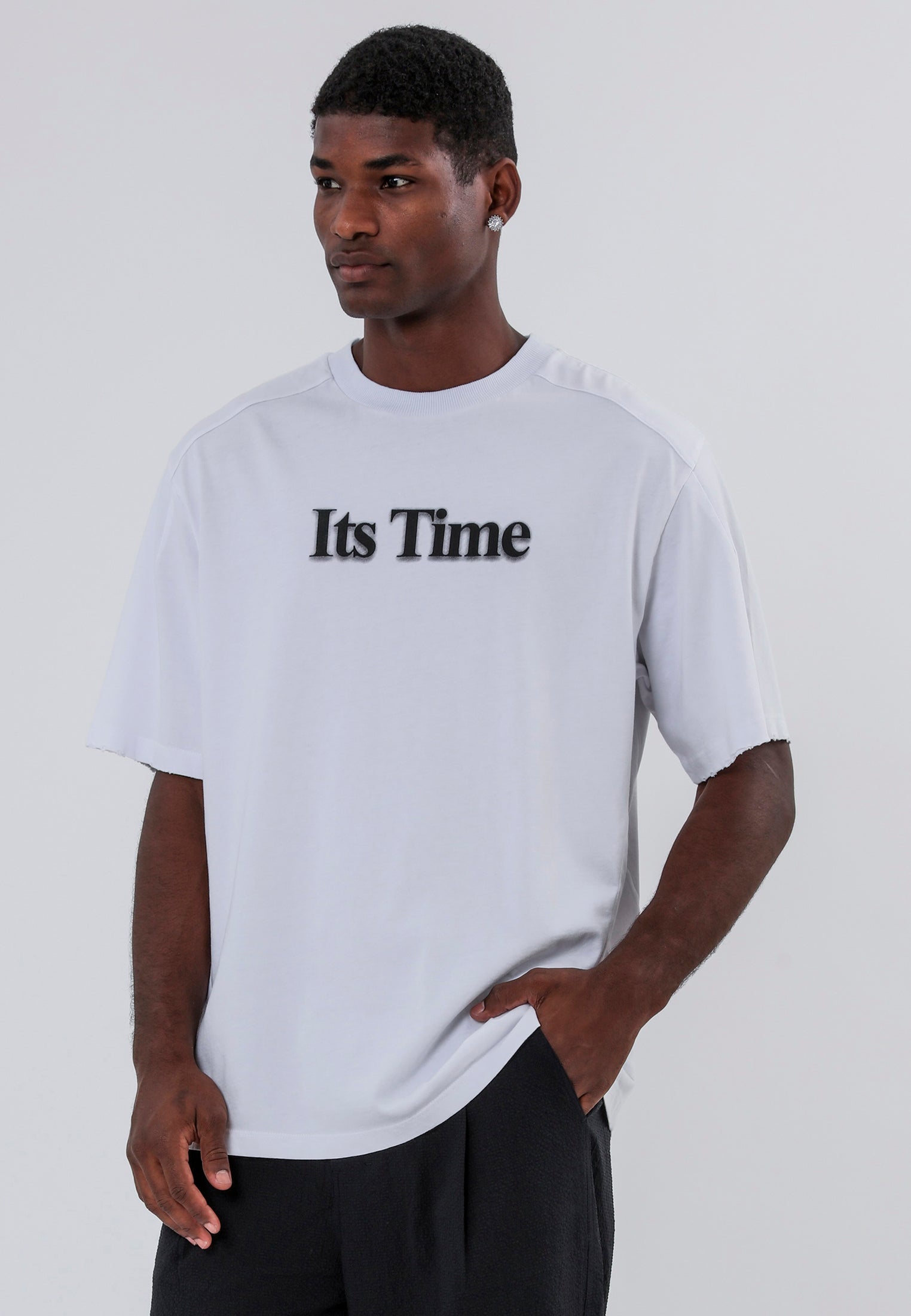 ITS TIME BLURRED T-SHIRT WHITE
