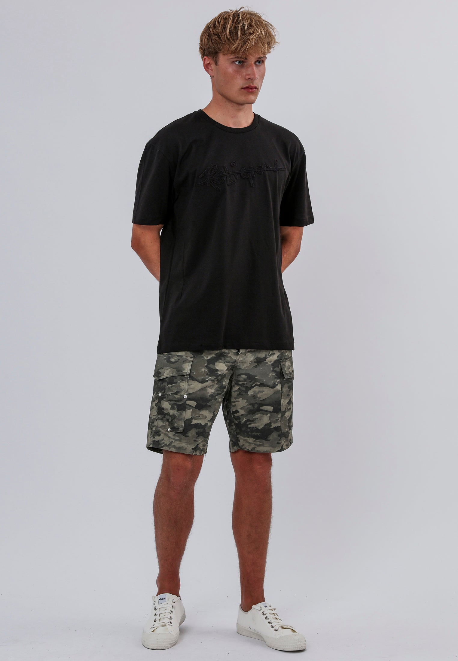 RELIGION APPLIQUE T-SHIRT BLACK