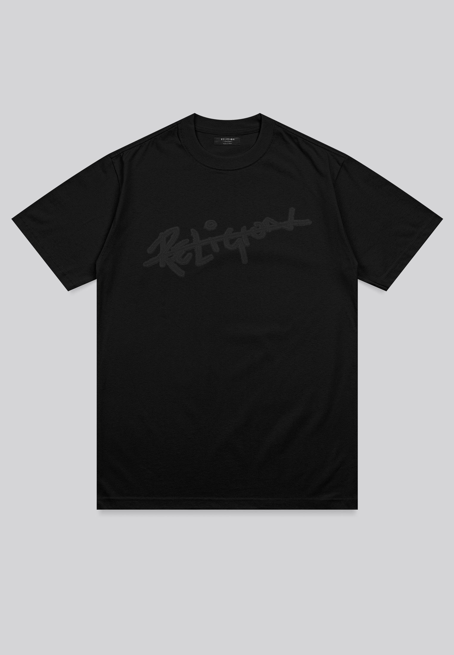 RELIGION APPLIQUE T-SHIRT BLACK