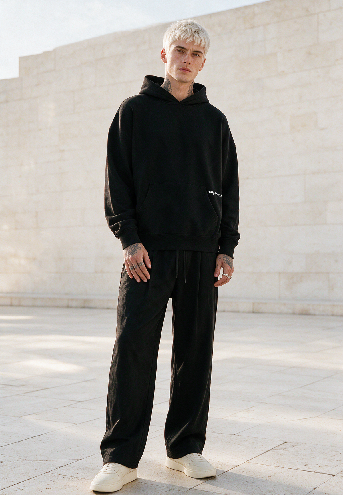 RELIGION UK RELAXED HOODIE BLACK