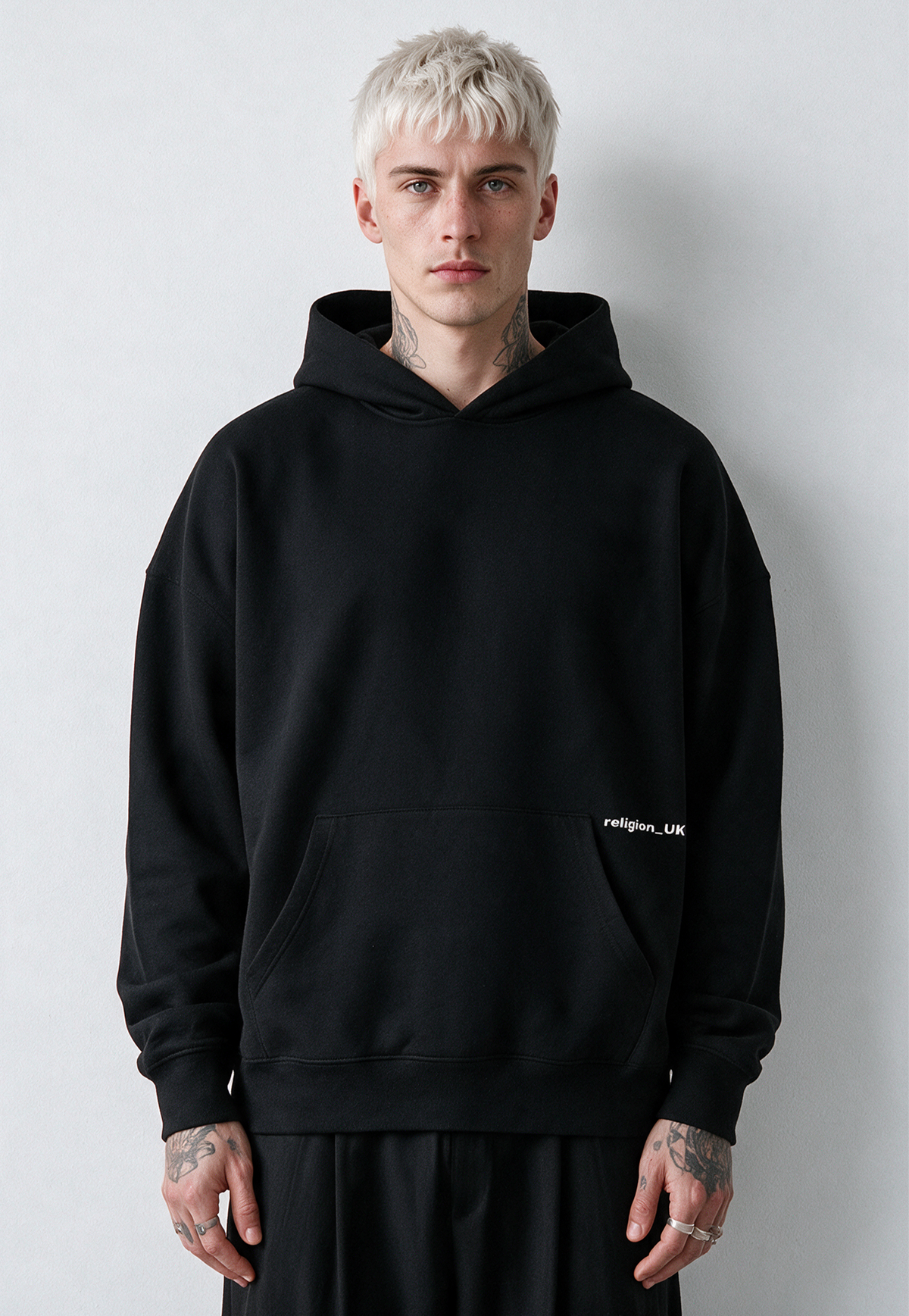 RELIGION UK RELAXED HOODIE BLACK