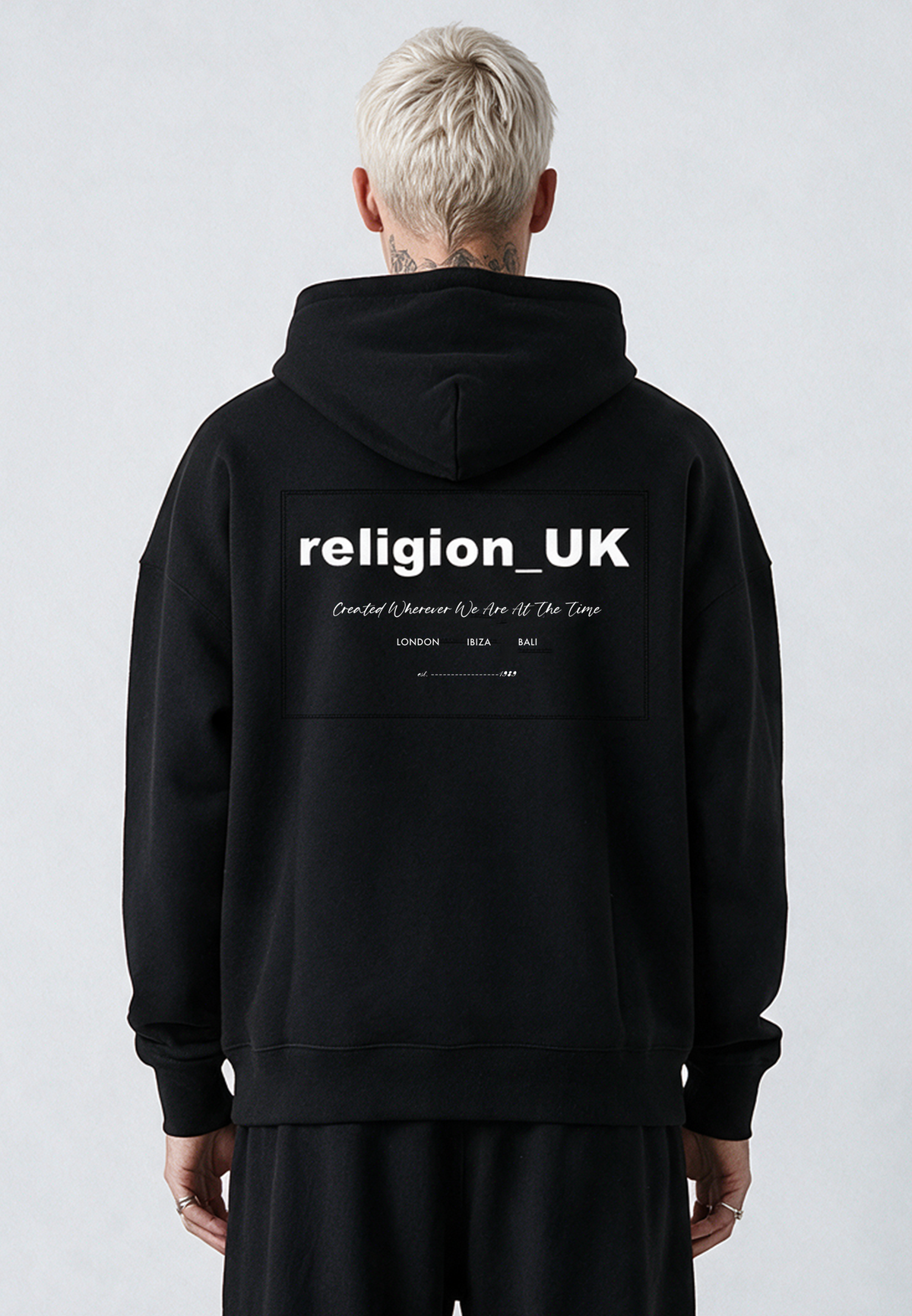 RELIGION UK RELAXED HOODIE BLACK