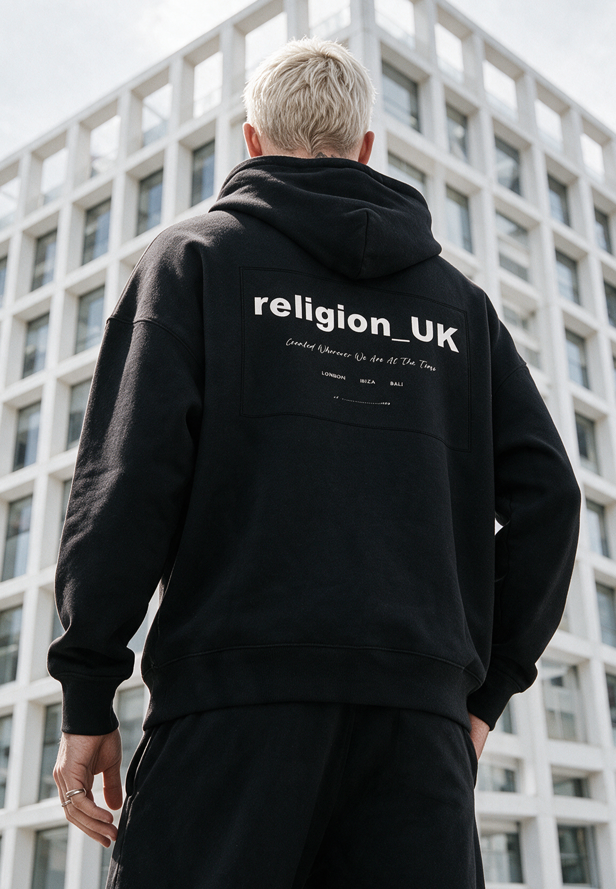 RELIGION UK RELAXED HOODIE BLACK
