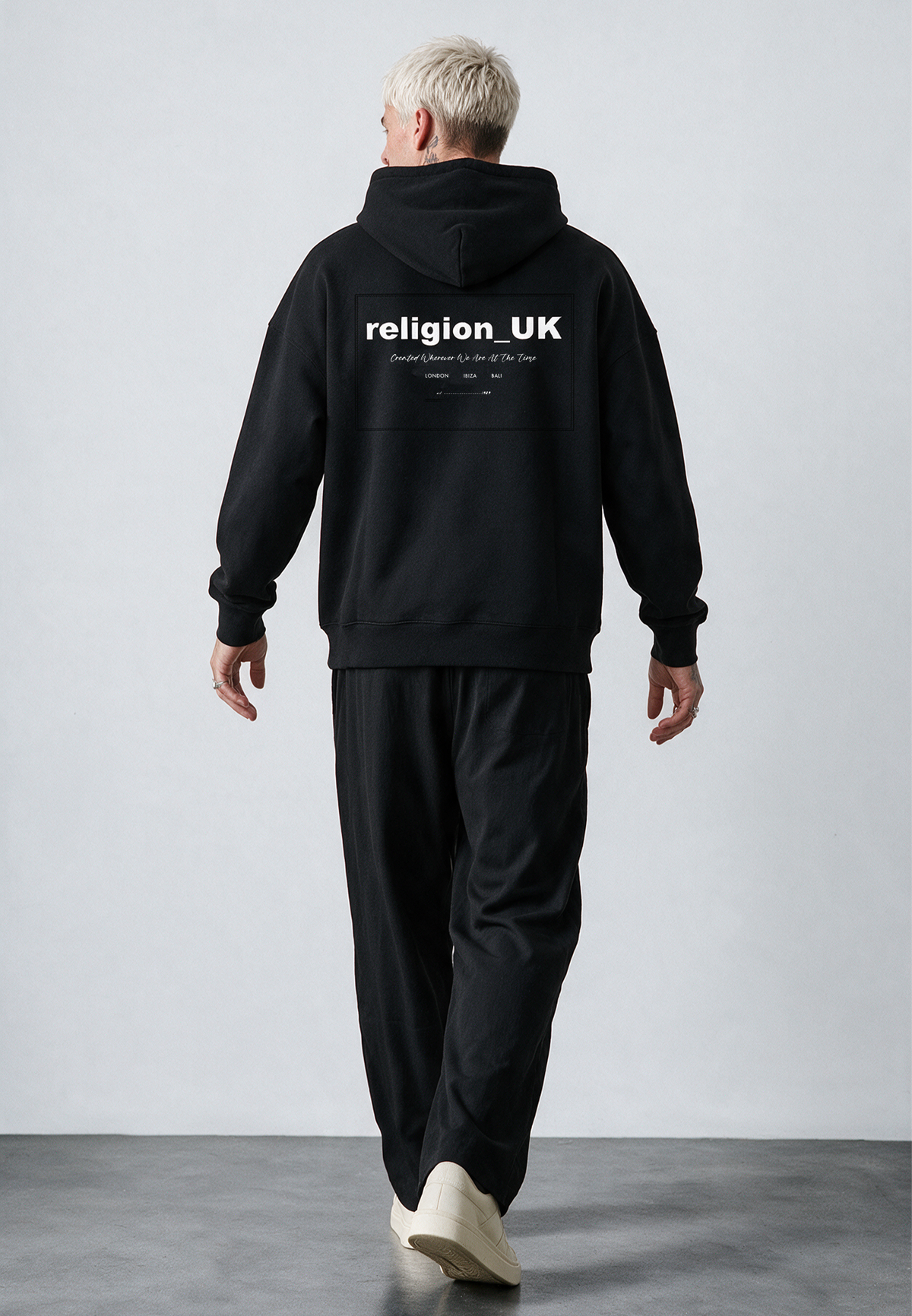 RELIGION UK RELAXED HOODIE BLACK