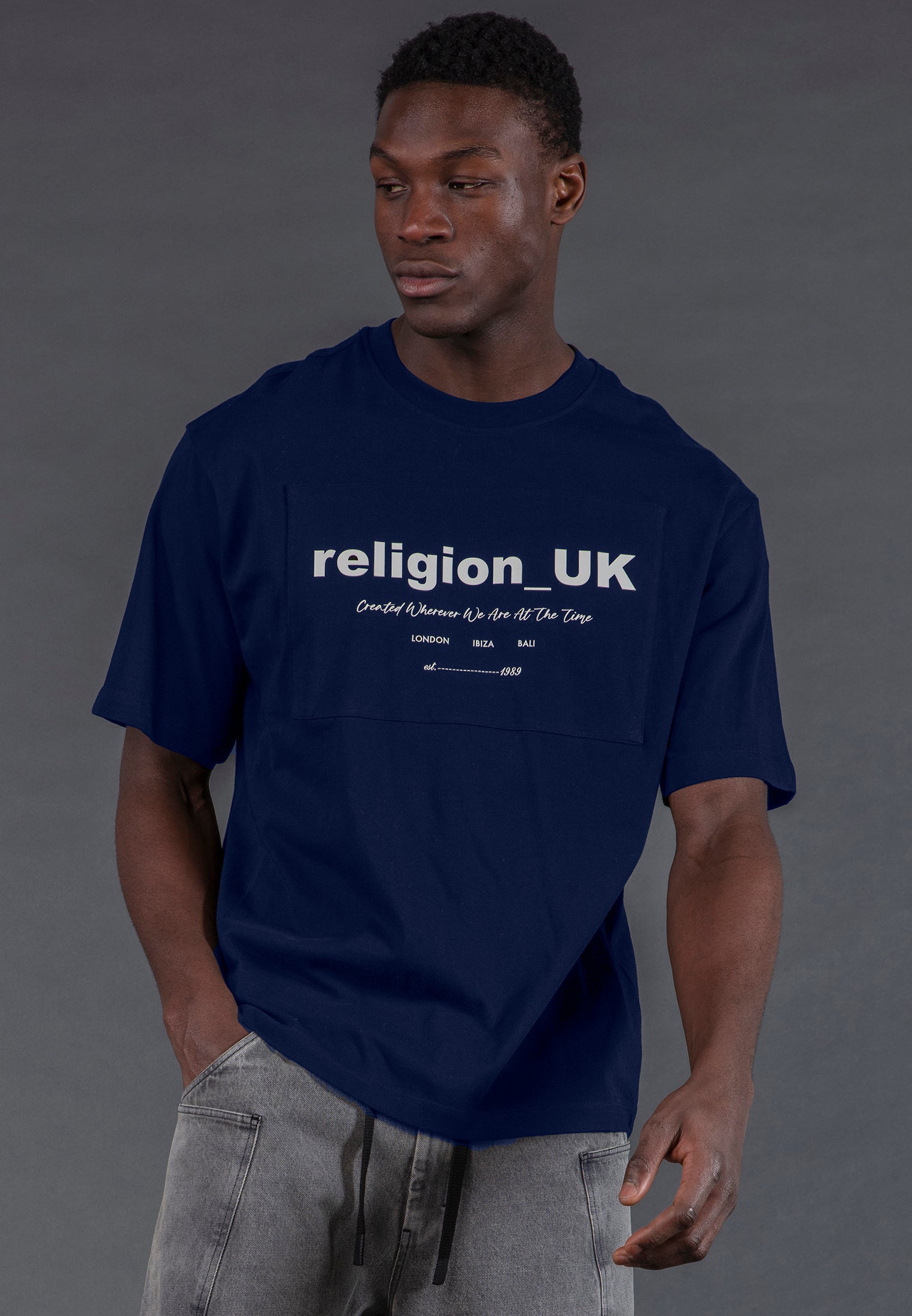 RELIGION UK T-SHIRT DARK NAVY