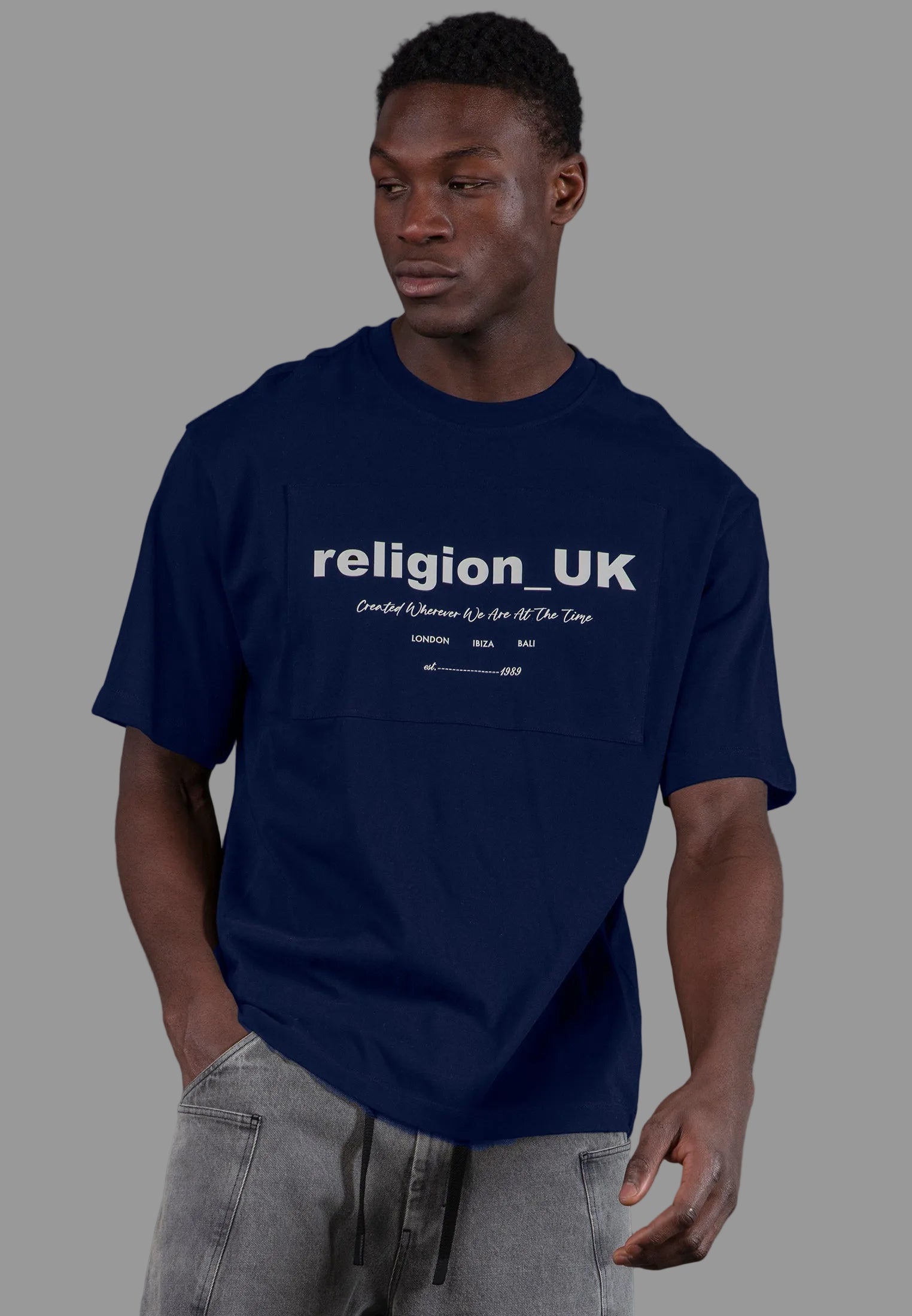 RELIGION UK T-SHIRT DARK NAVY