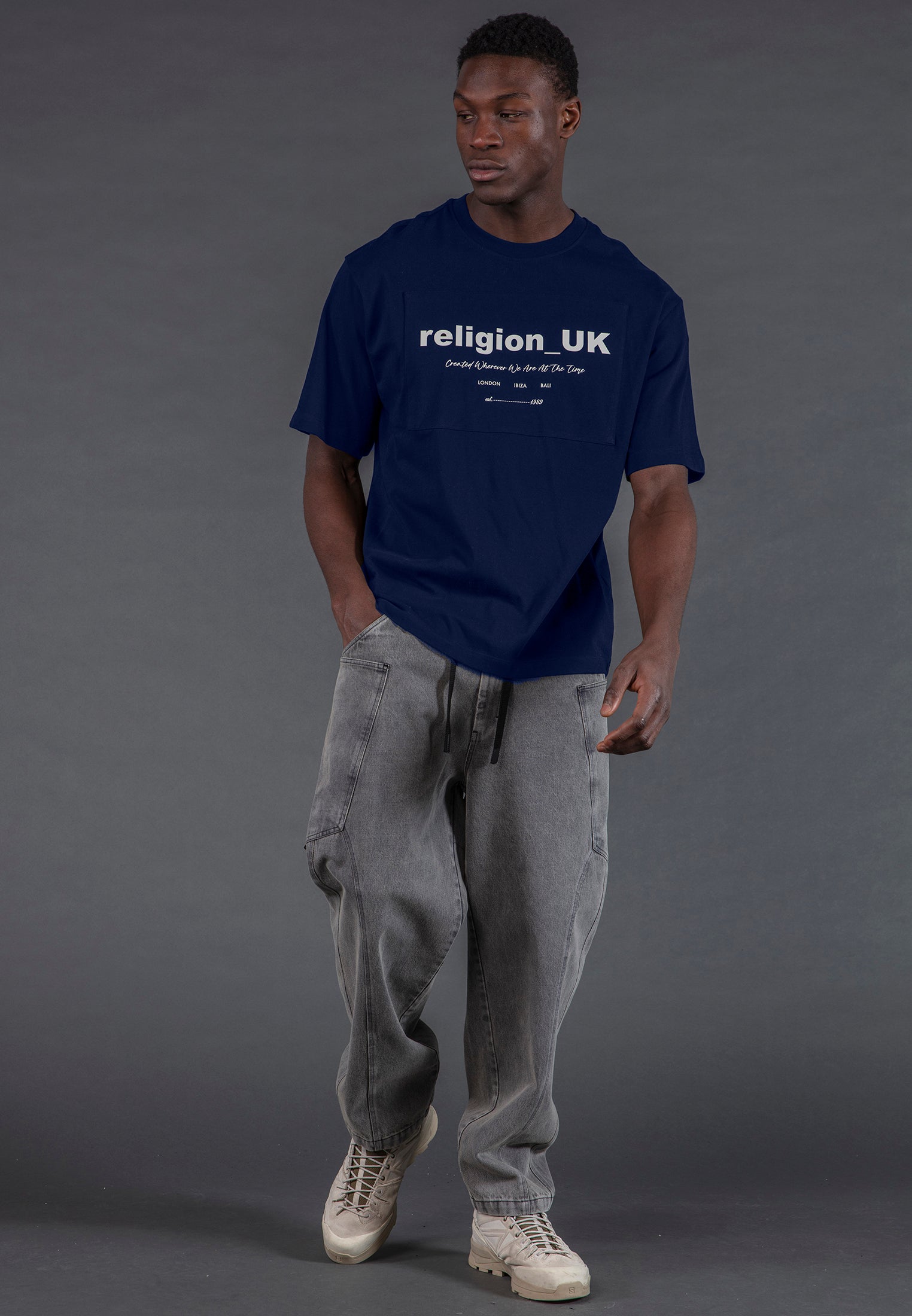 RELIGION UK T-SHIRT DARK NAVY