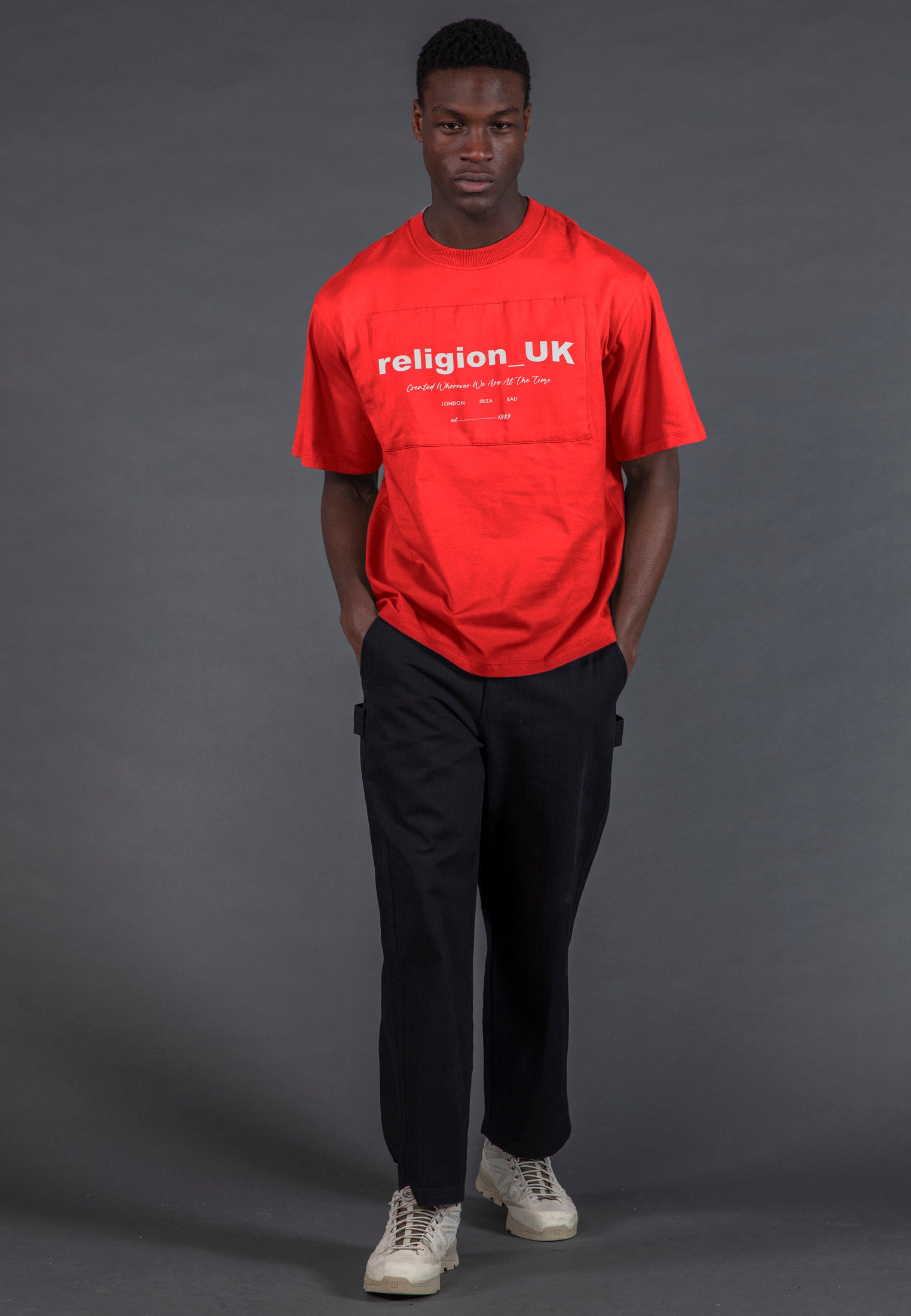 RELIGION UK T-SHIRT BRIGHT RED