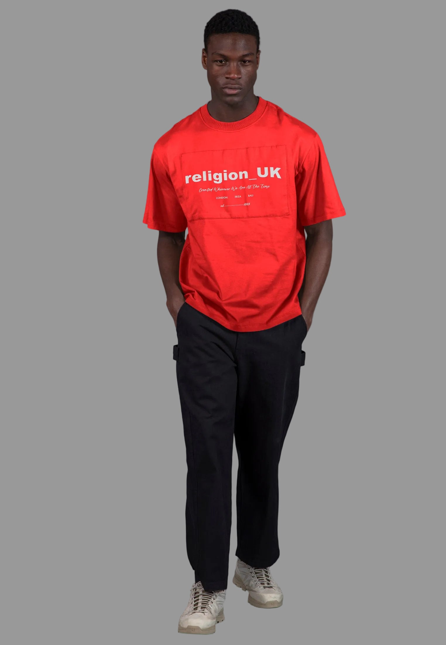 RELIGION UK T-SHIRT BRIGHT RED