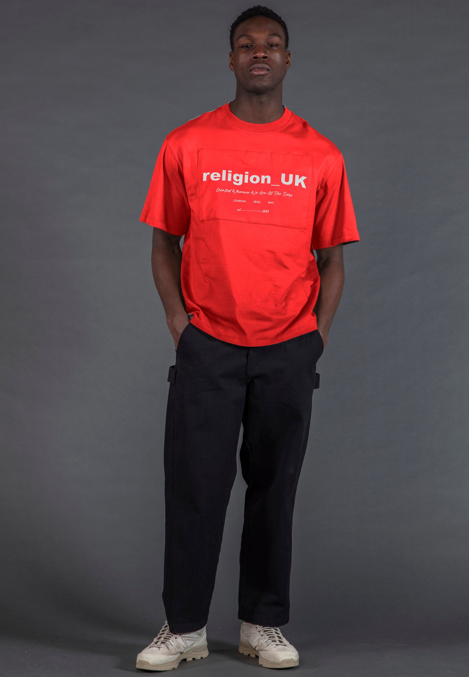 RELIGION UK T-SHIRT BRIGHT RED