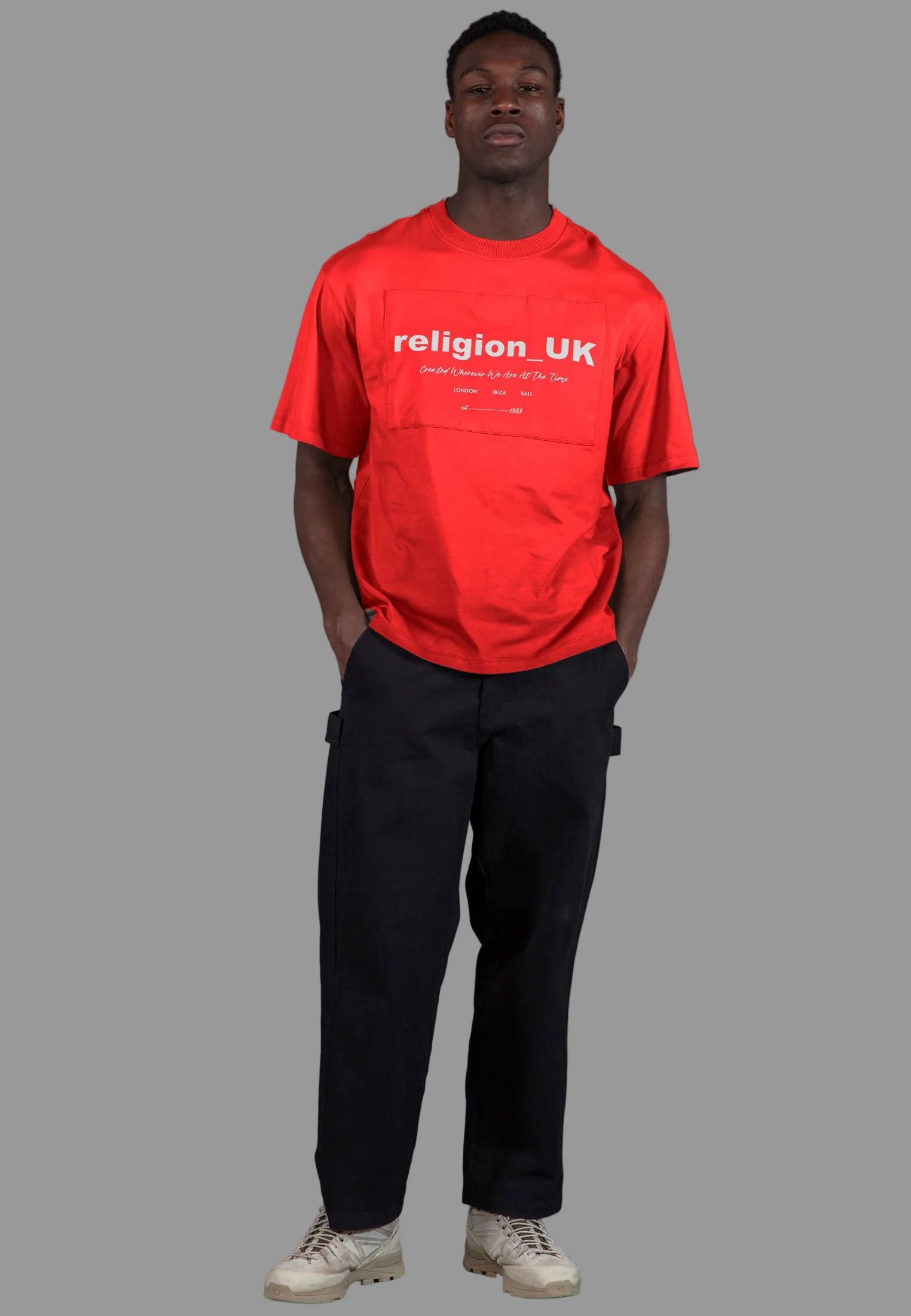 RELIGION UK T-SHIRT BRIGHT RED