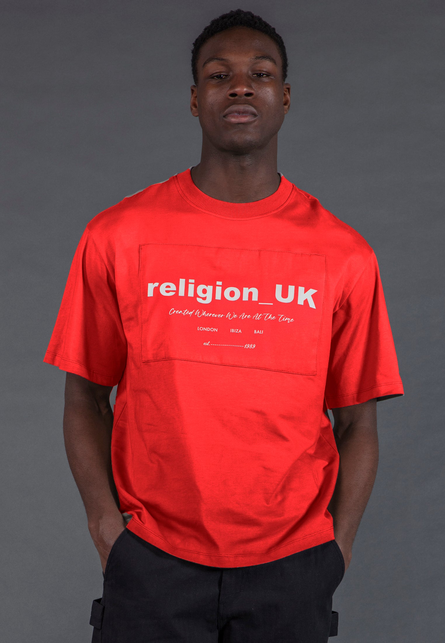 RELIGION UK T-SHIRT BRIGHT RED