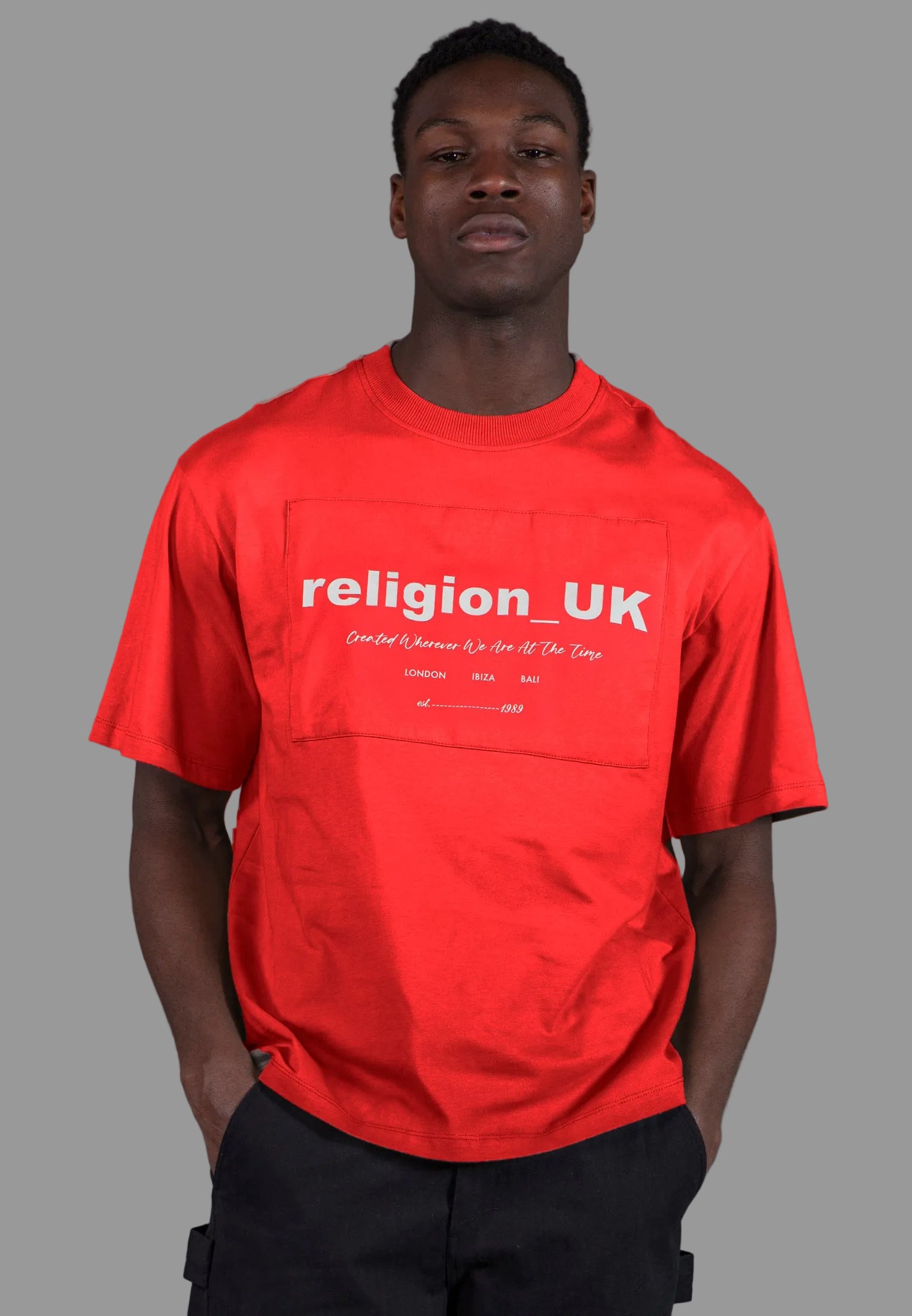RELIGION UK T-SHIRT BRIGHT RED