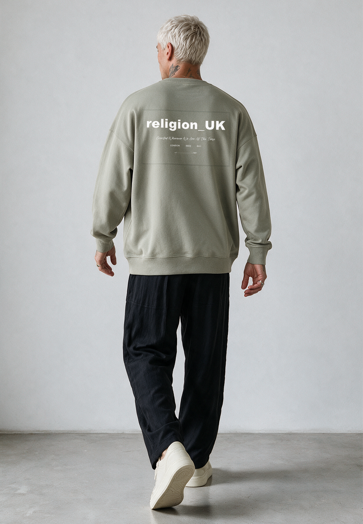 RELIGION UK SWEAT KHAKI