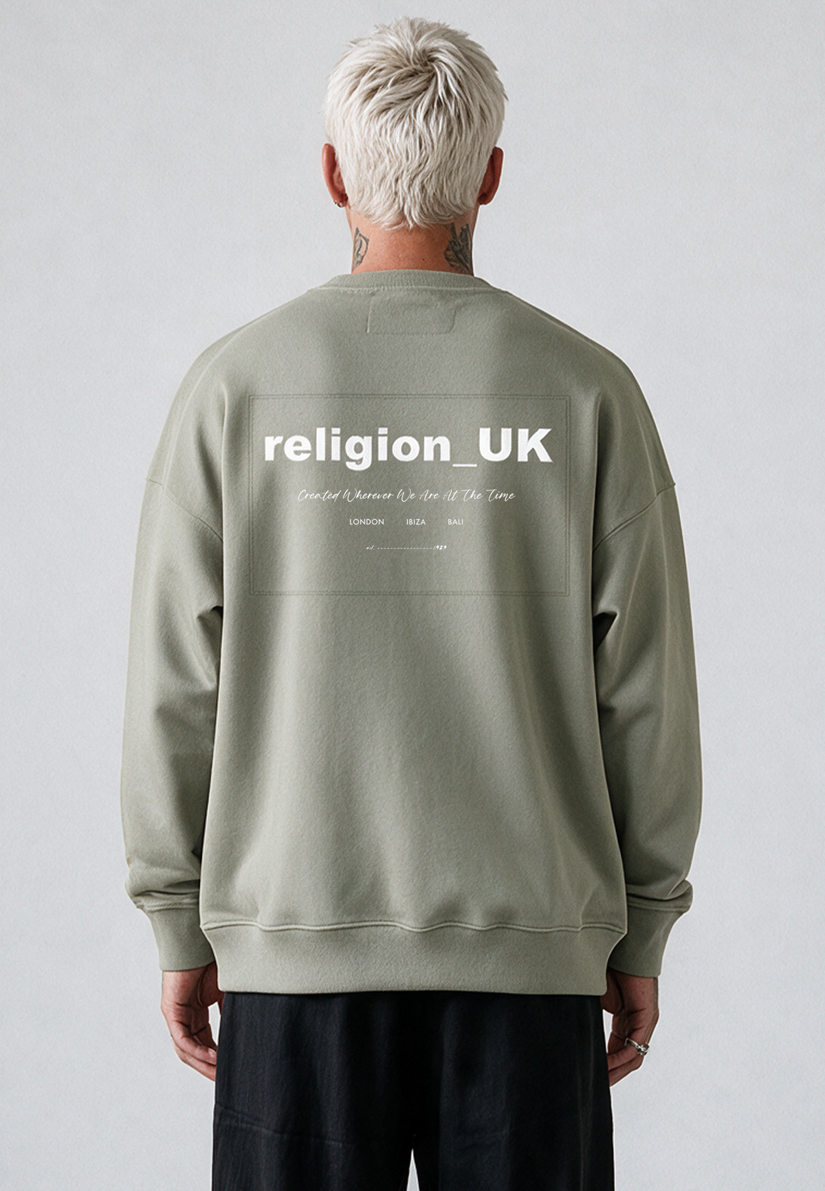 RELIGION UK SWEAT KHAKI