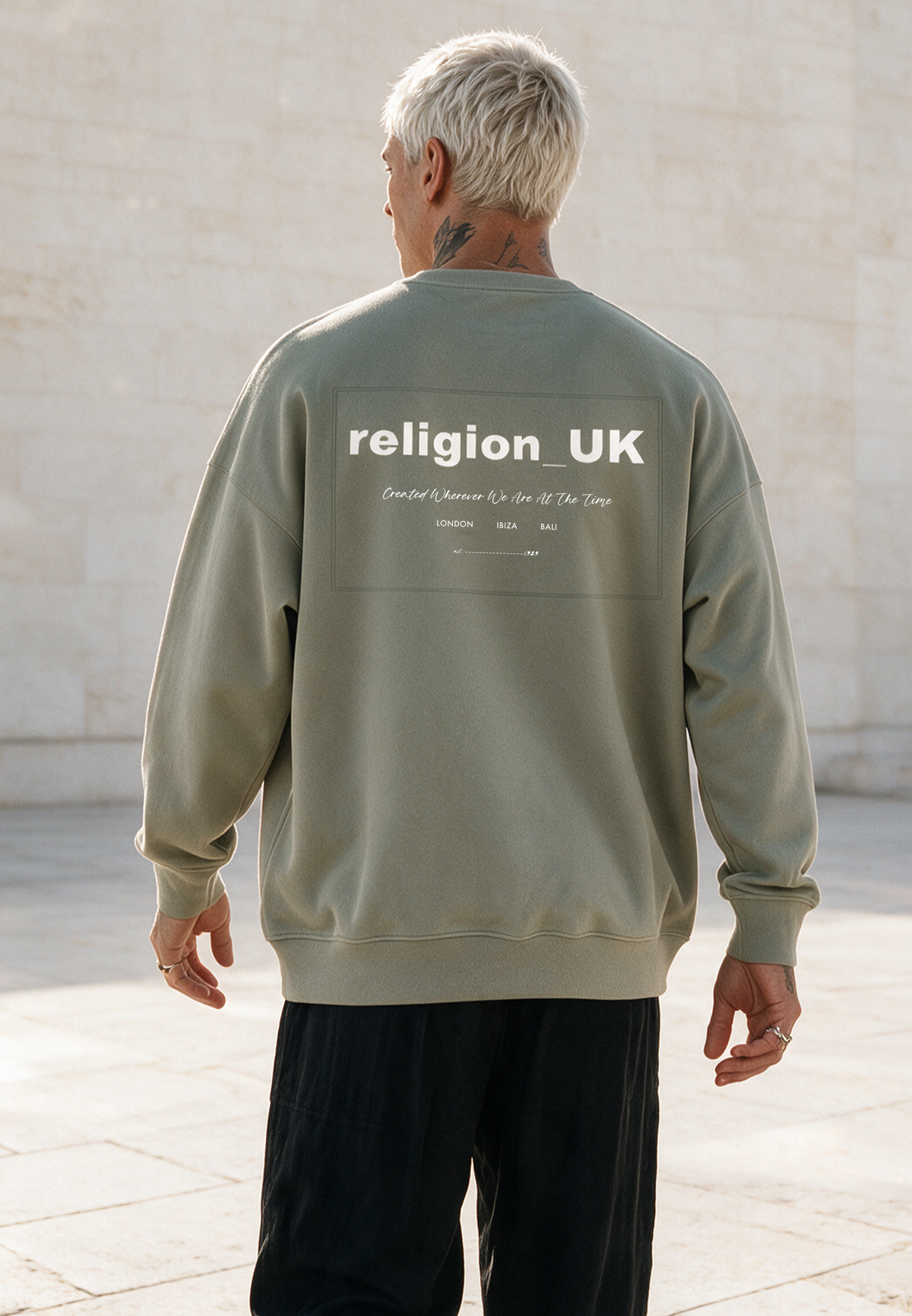 RELIGION UK SWEAT KHAKI