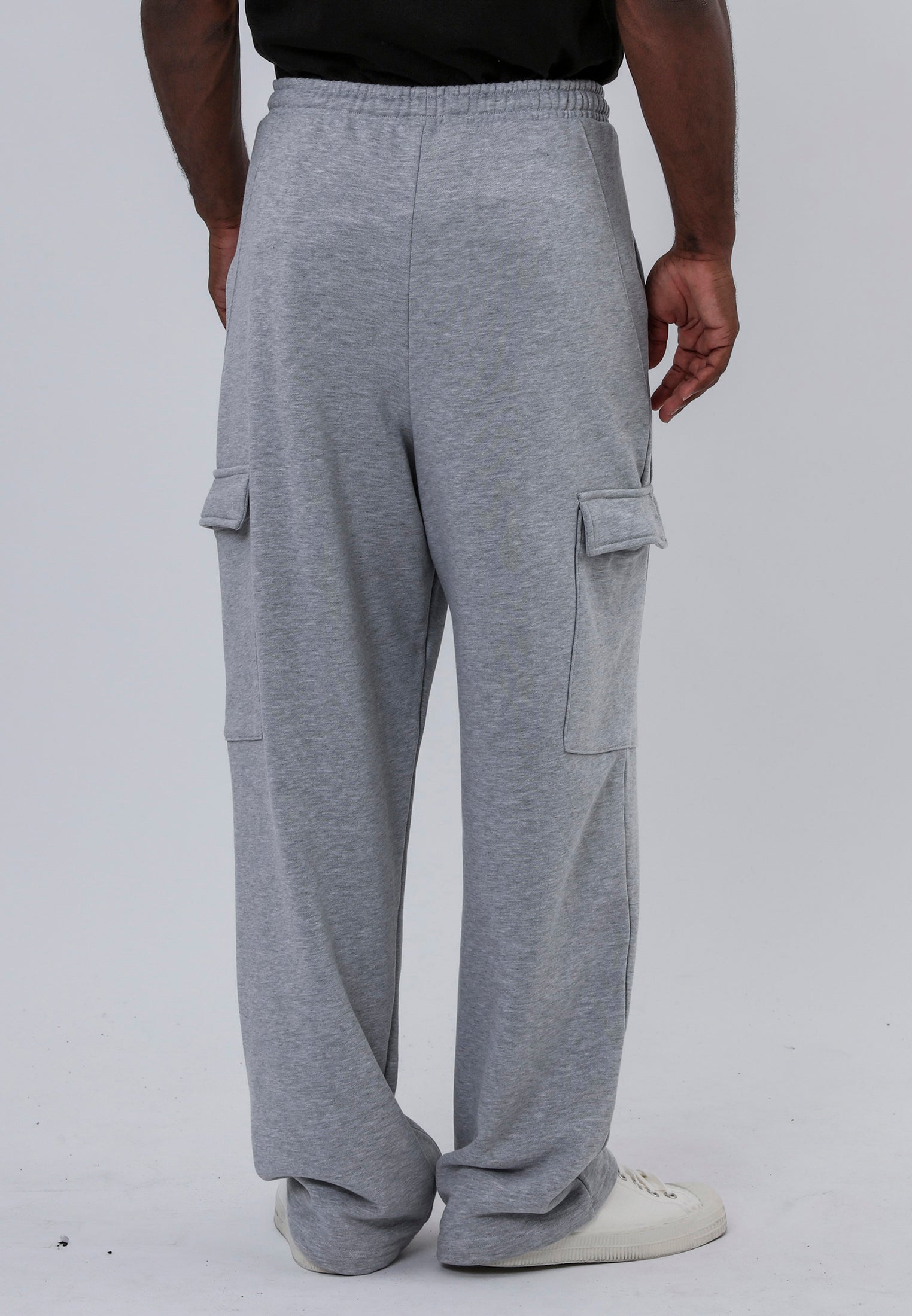 RELAXED CARGO PANTS GREY MARL