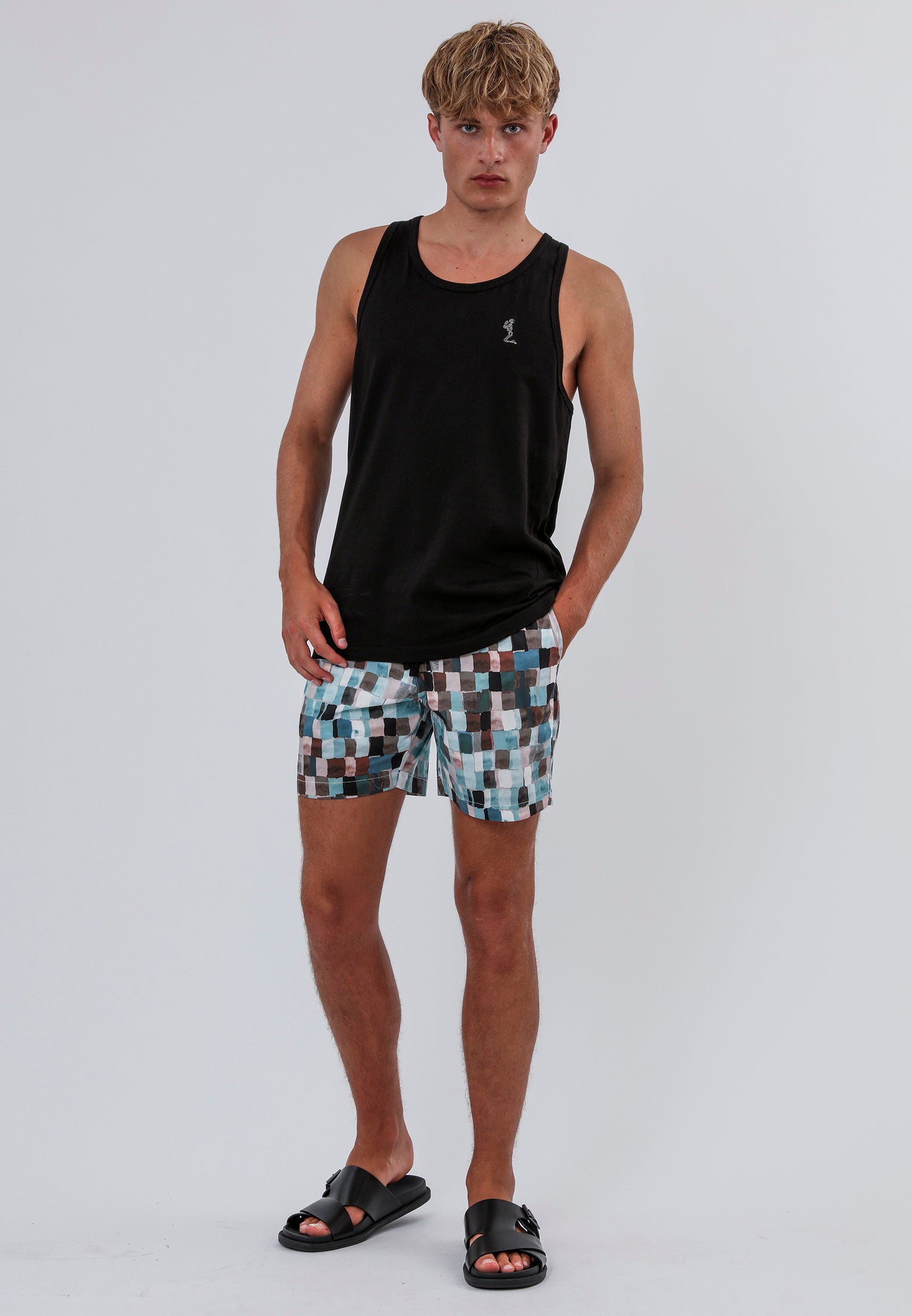 SCAR STITCH VEST BLACK