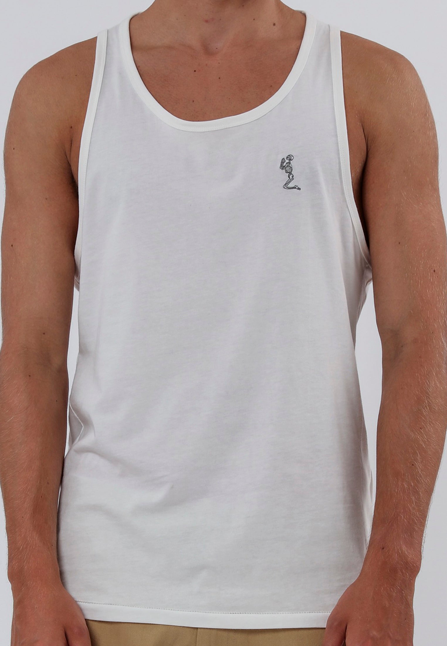 SCAR STITCH VEST OFF WHITE