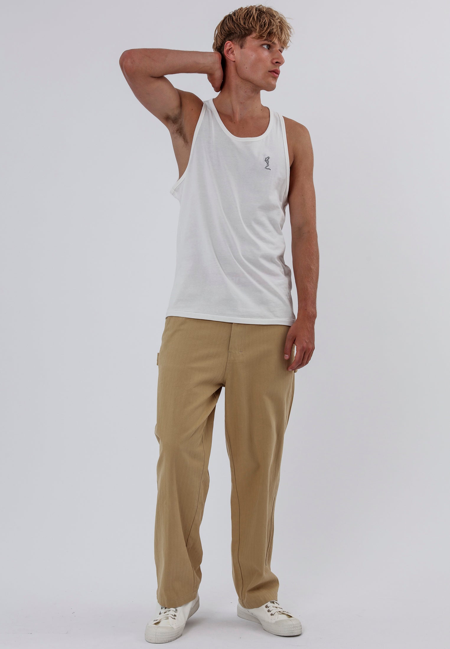 SCAR STITCH VEST OFF WHITE