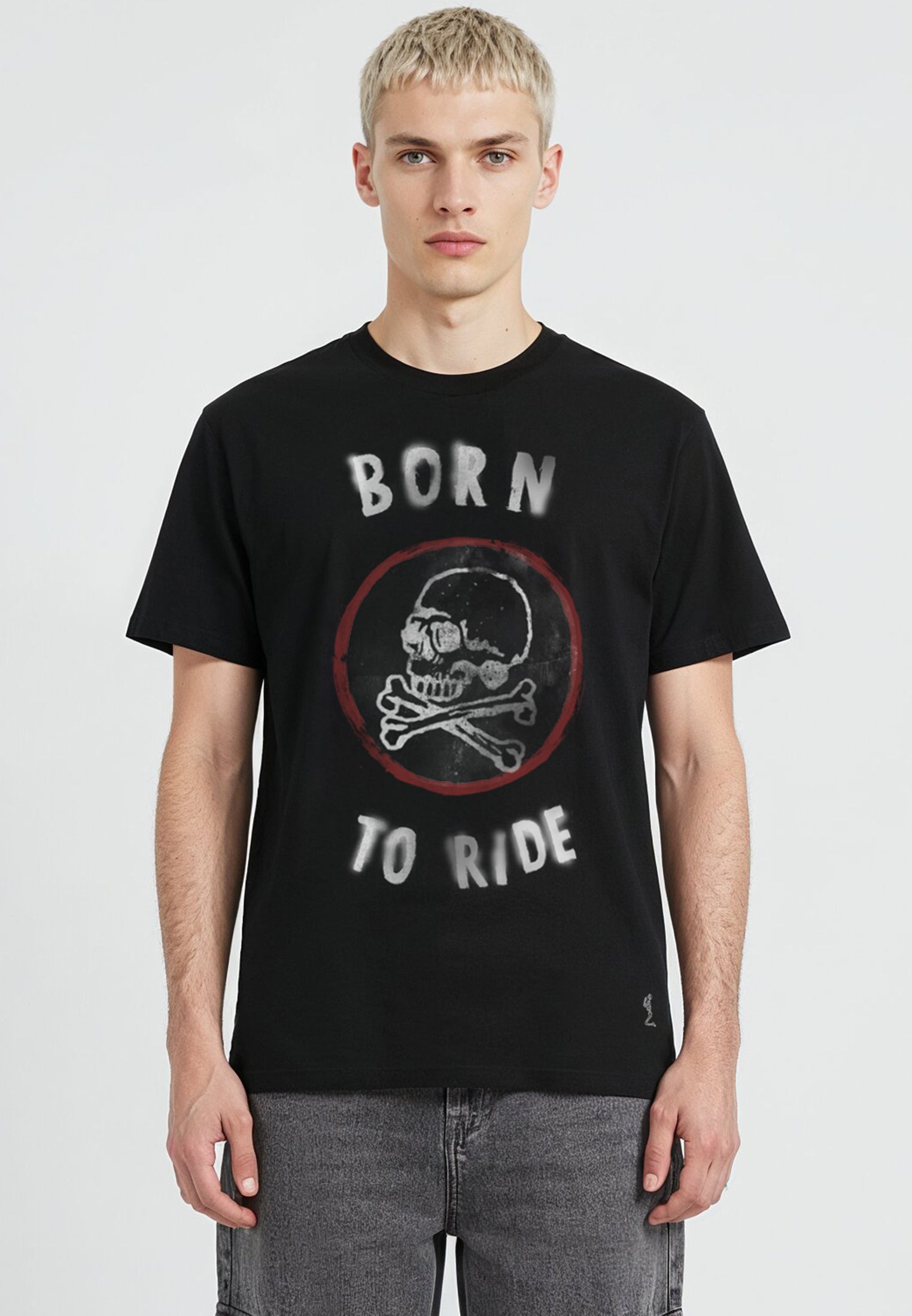 BORN TO RIDE T-SHIRT BLACK