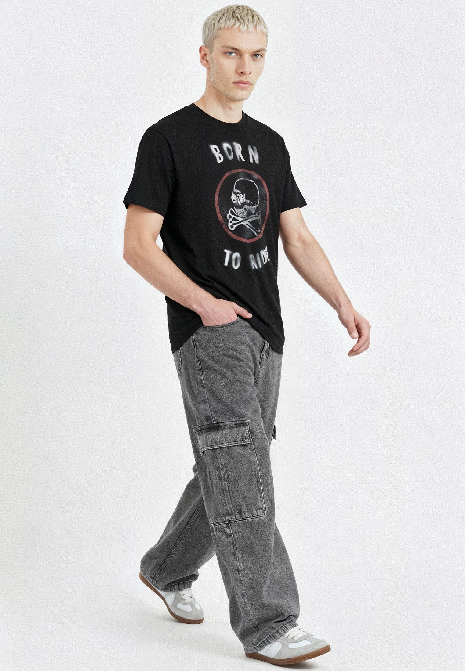 BORN TO RIDE T-SHIRT BLACK