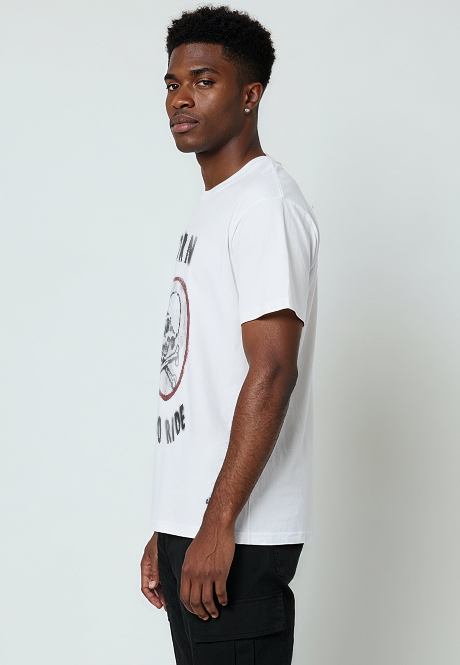 BORN TO RIDE T-SHIRT WHITE