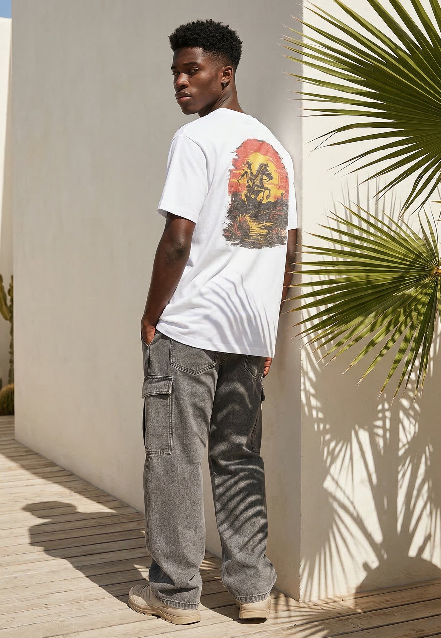BORN TO RIDE T-SHIRT WHITE