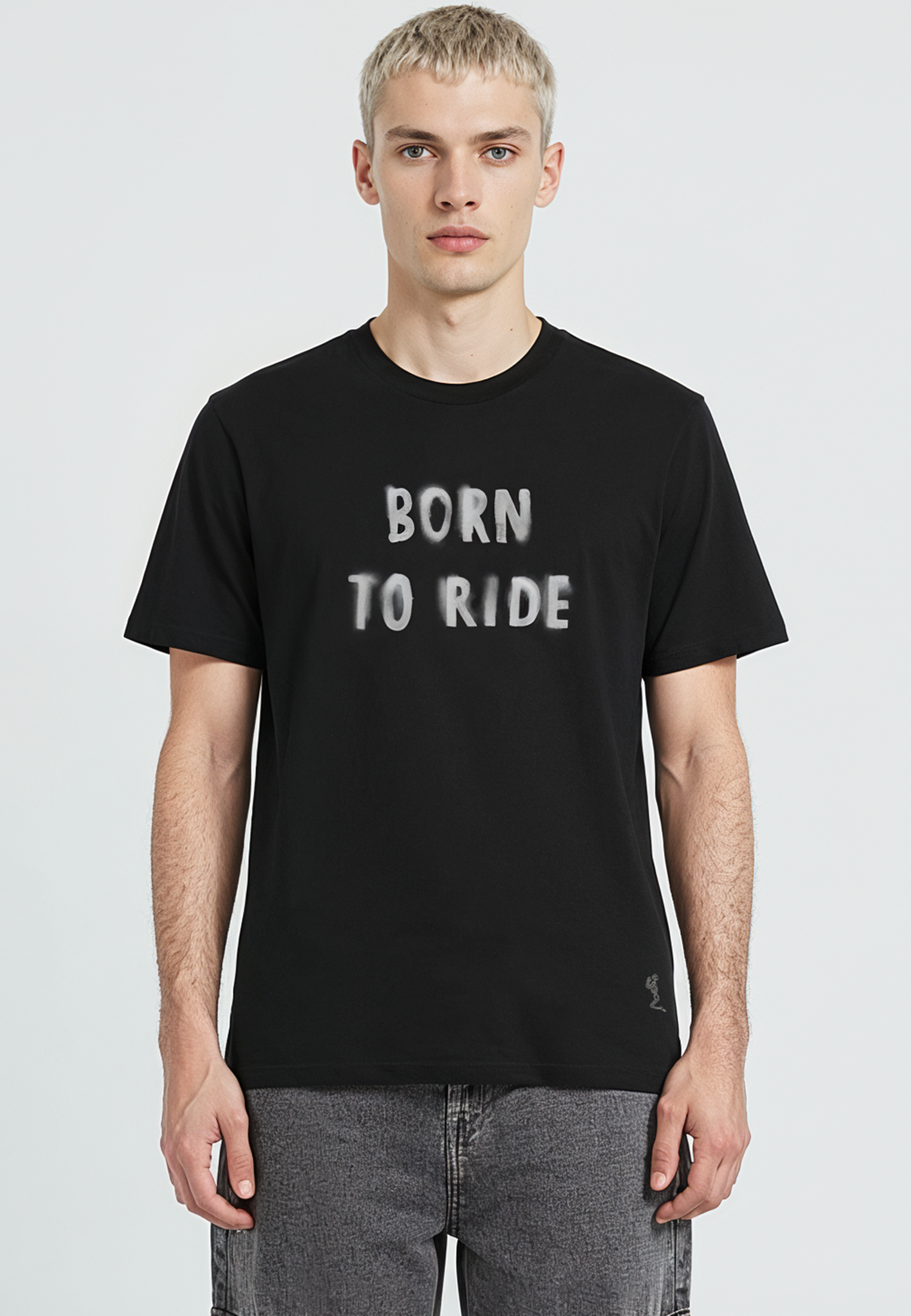 BORN TO RIDE T-SHIRT BLACK