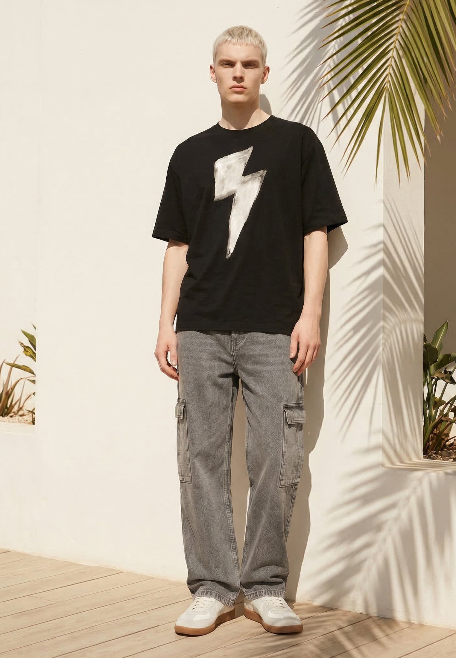 BOLT CROP T-SHIRT BLACK