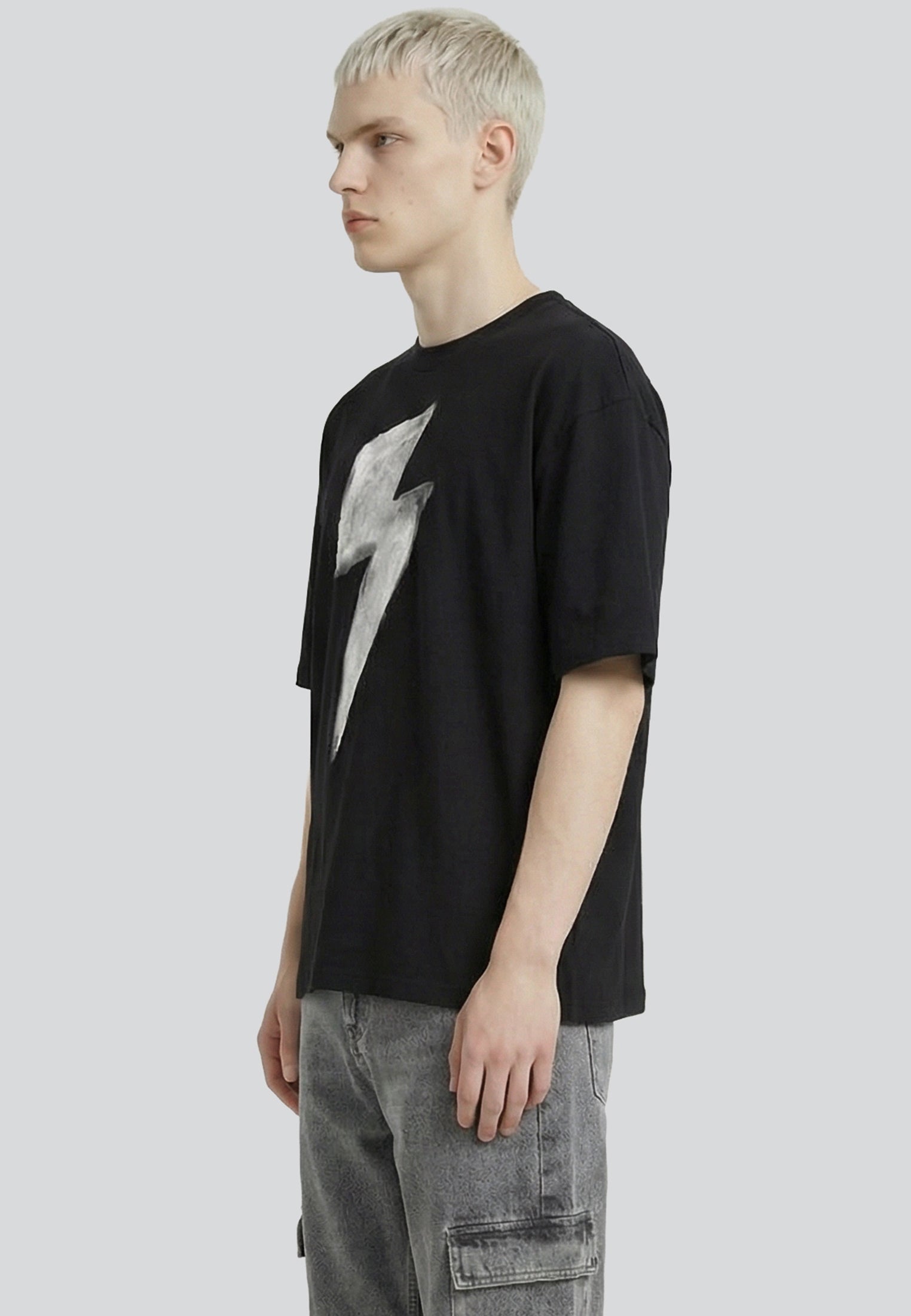 BOLT CROP T-SHIRT BLACK
