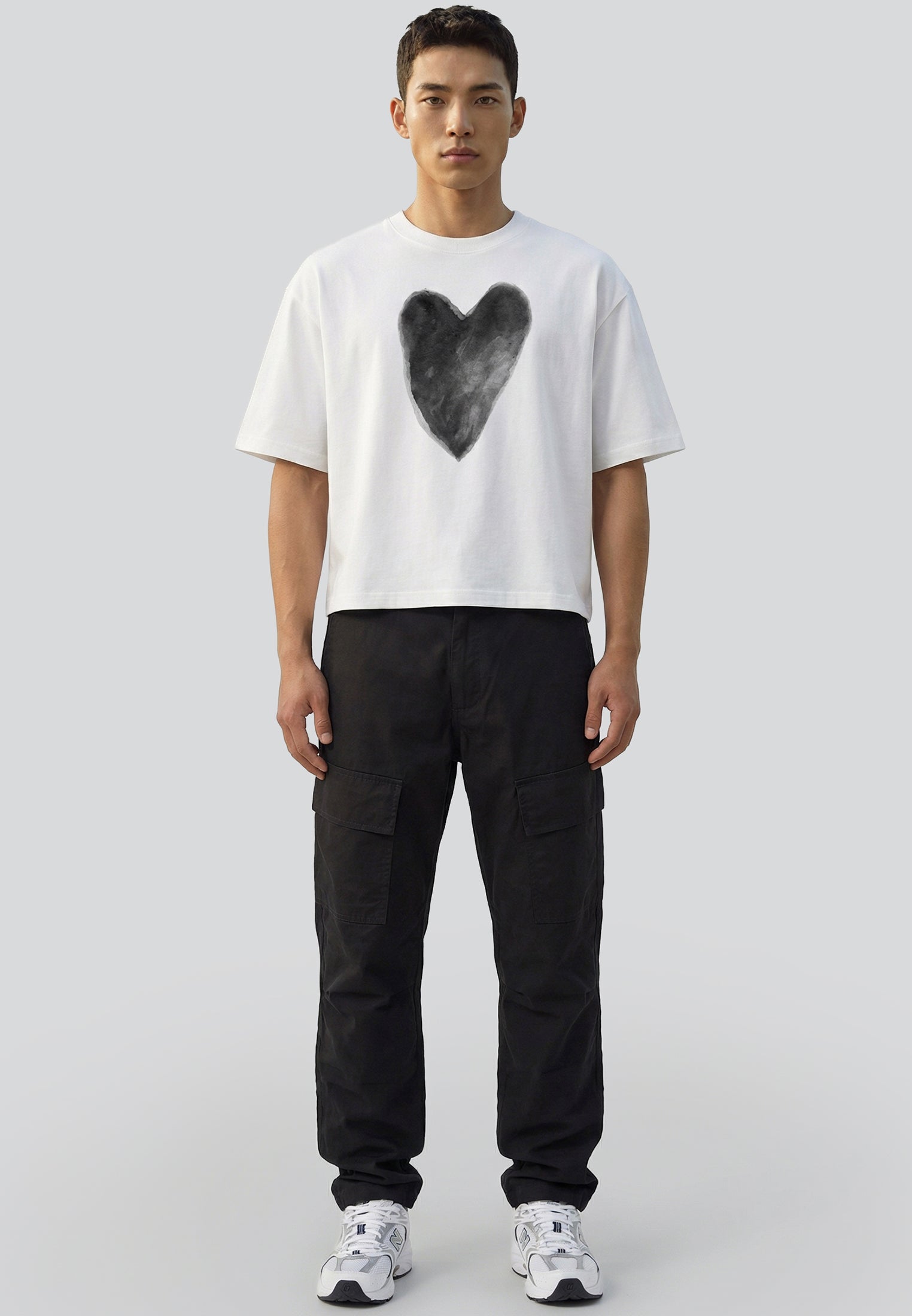 HEART CROP T-SHIRT WHITE