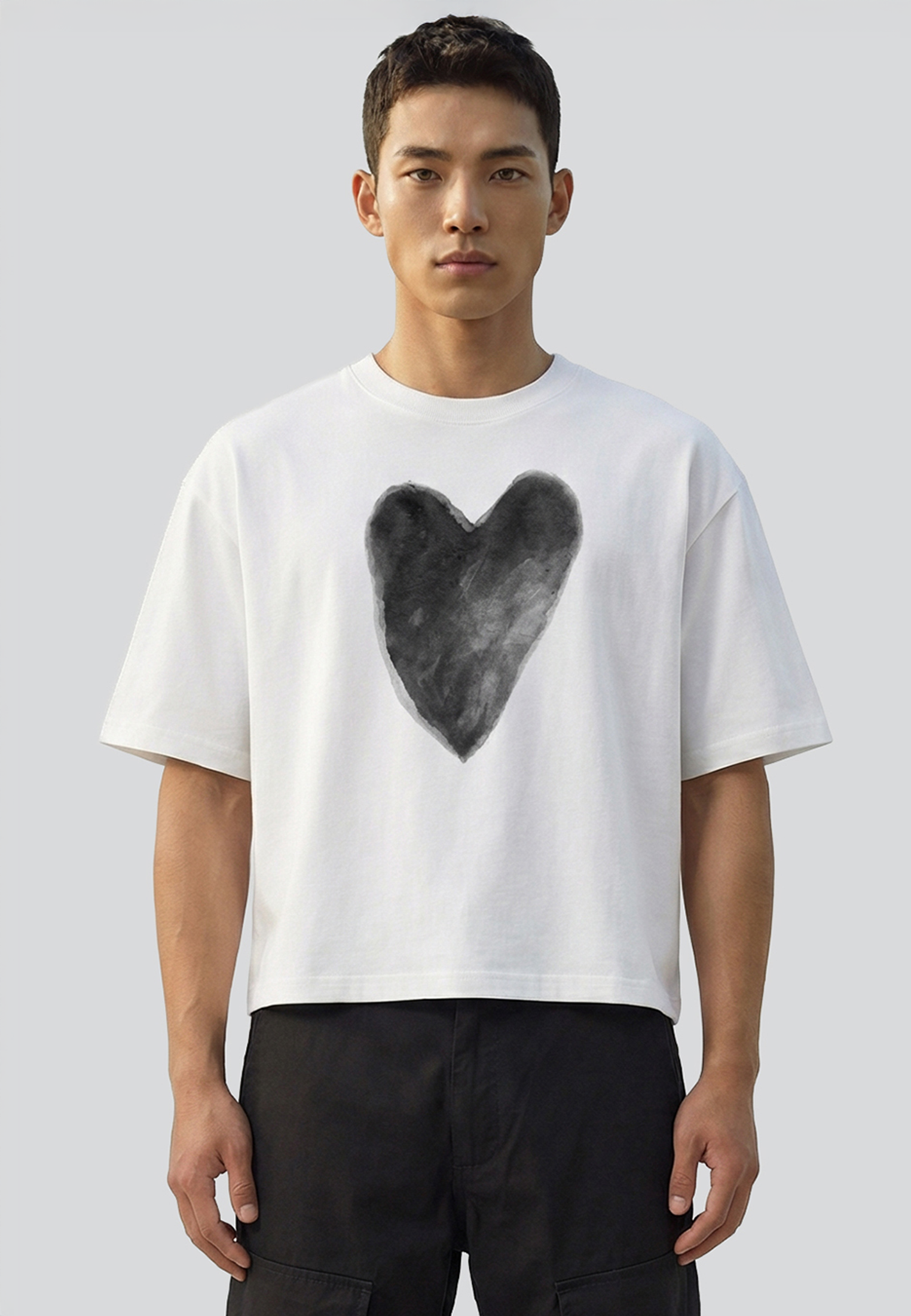 HEART CROP T-SHIRT WHITE