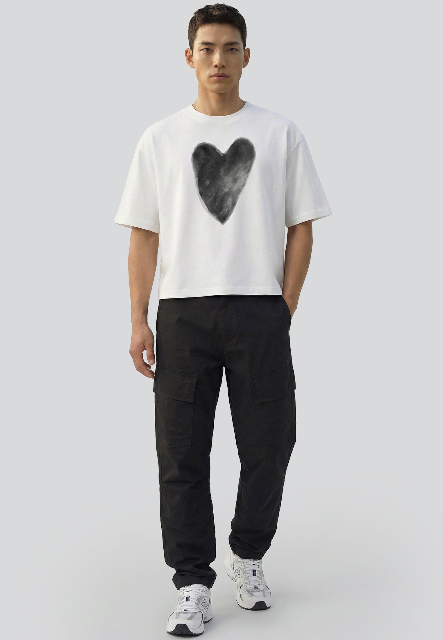 HEART CROP T-SHIRT WHITE