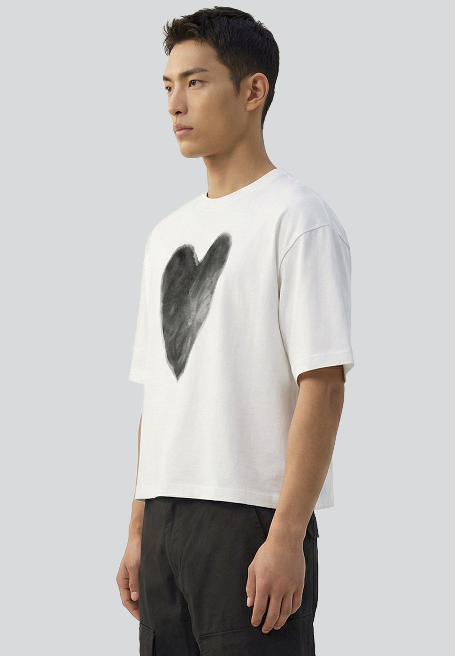 HEART CROP T-SHIRT WHITE