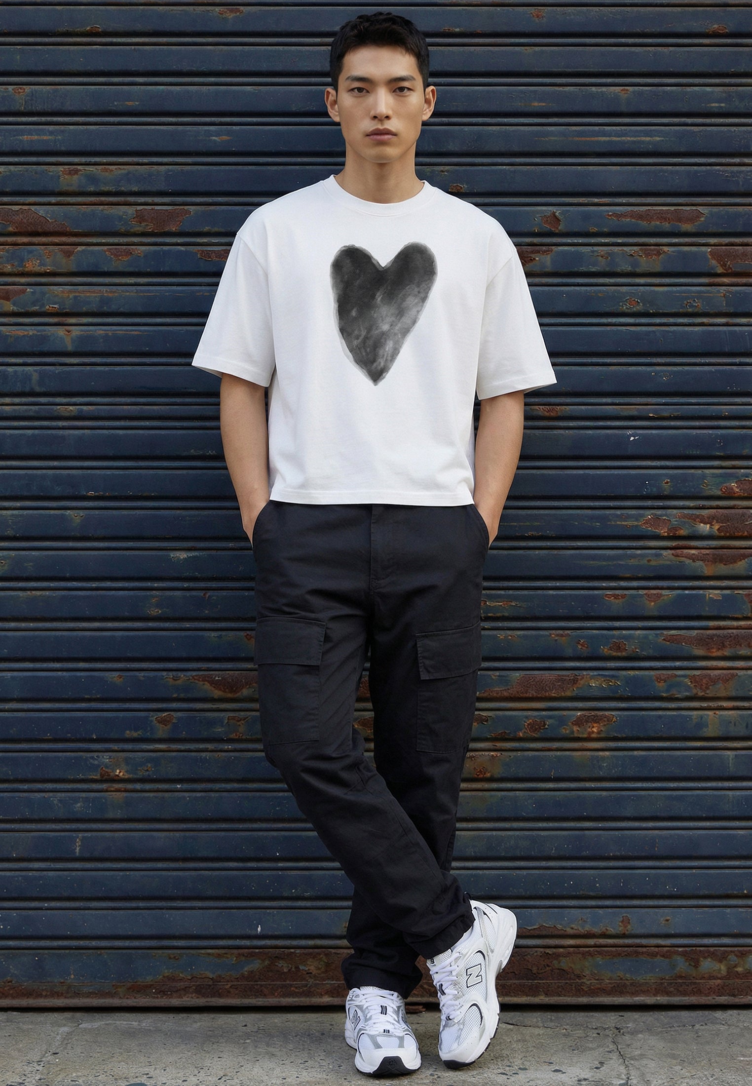HEART CROP T-SHIRT WHITE