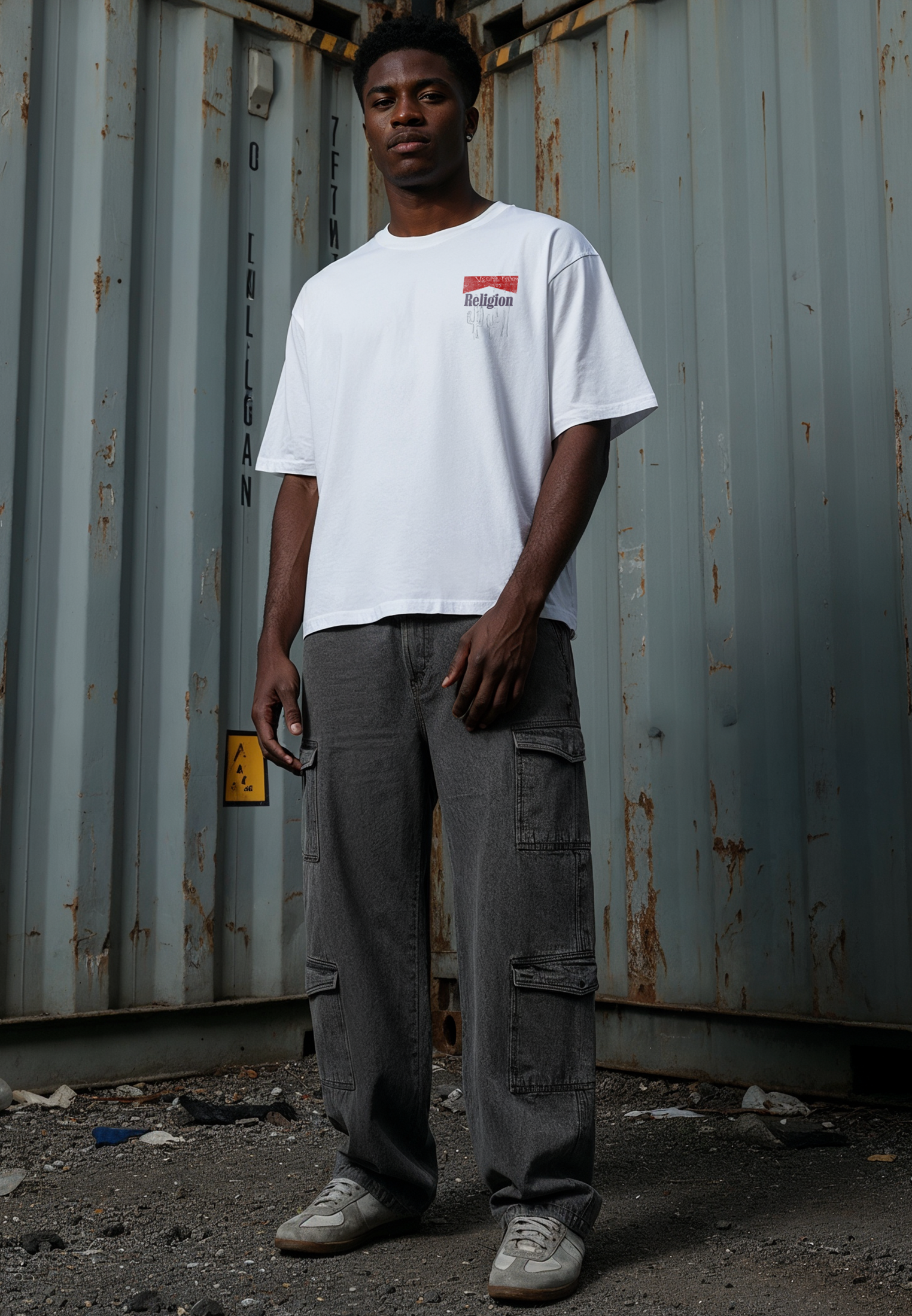 RED TAB CROP T-SHIRT WHITE